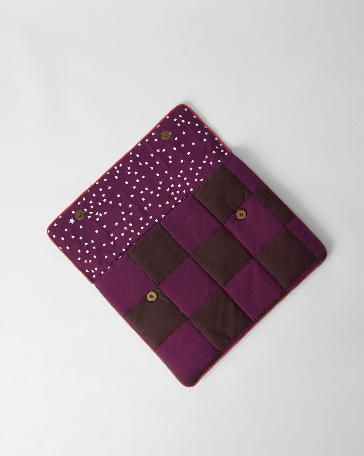 Tiled Laptop Sleeve - Brown & Mulberry