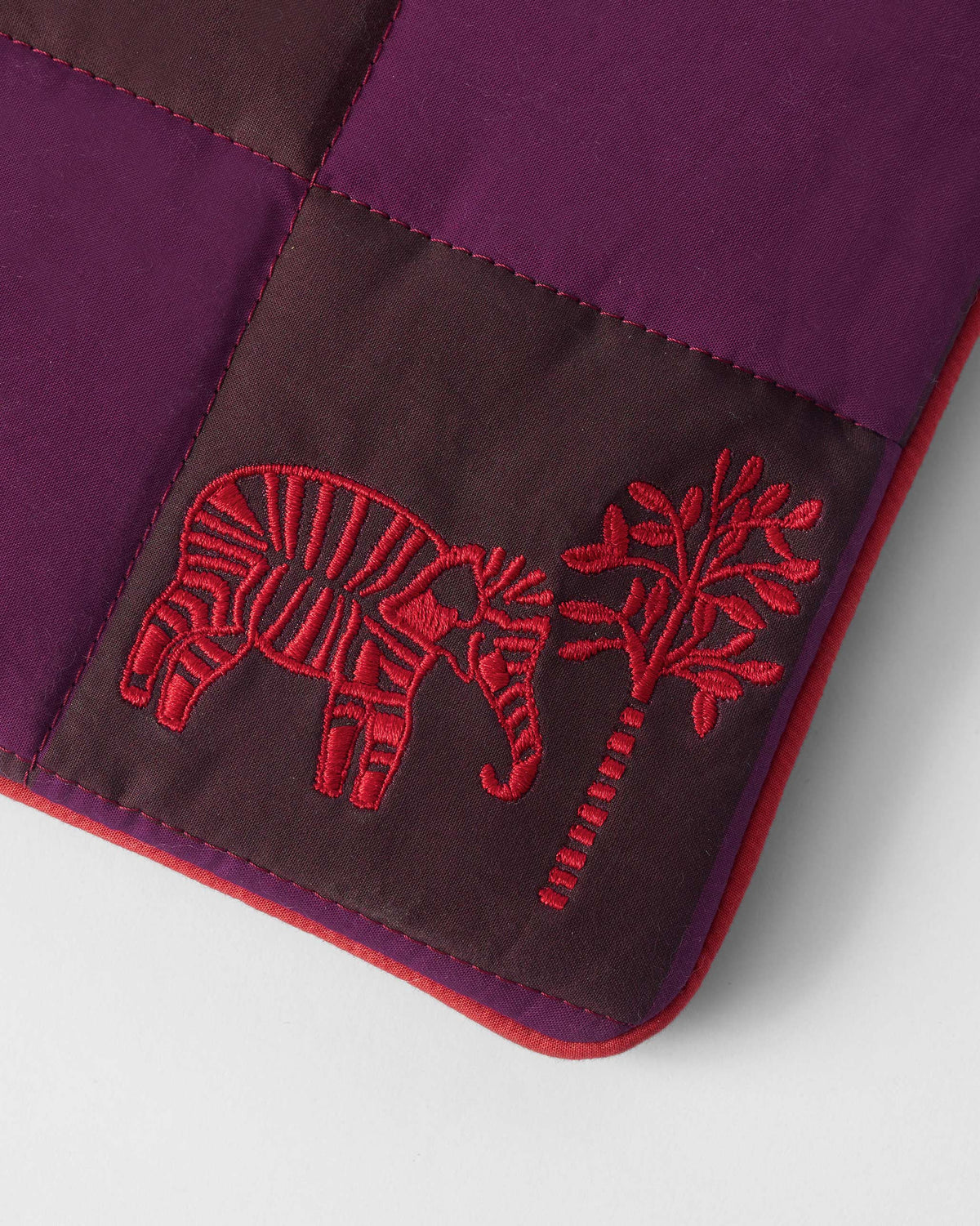 Tiled Laptop Sleeve - Brown & Mulberry
