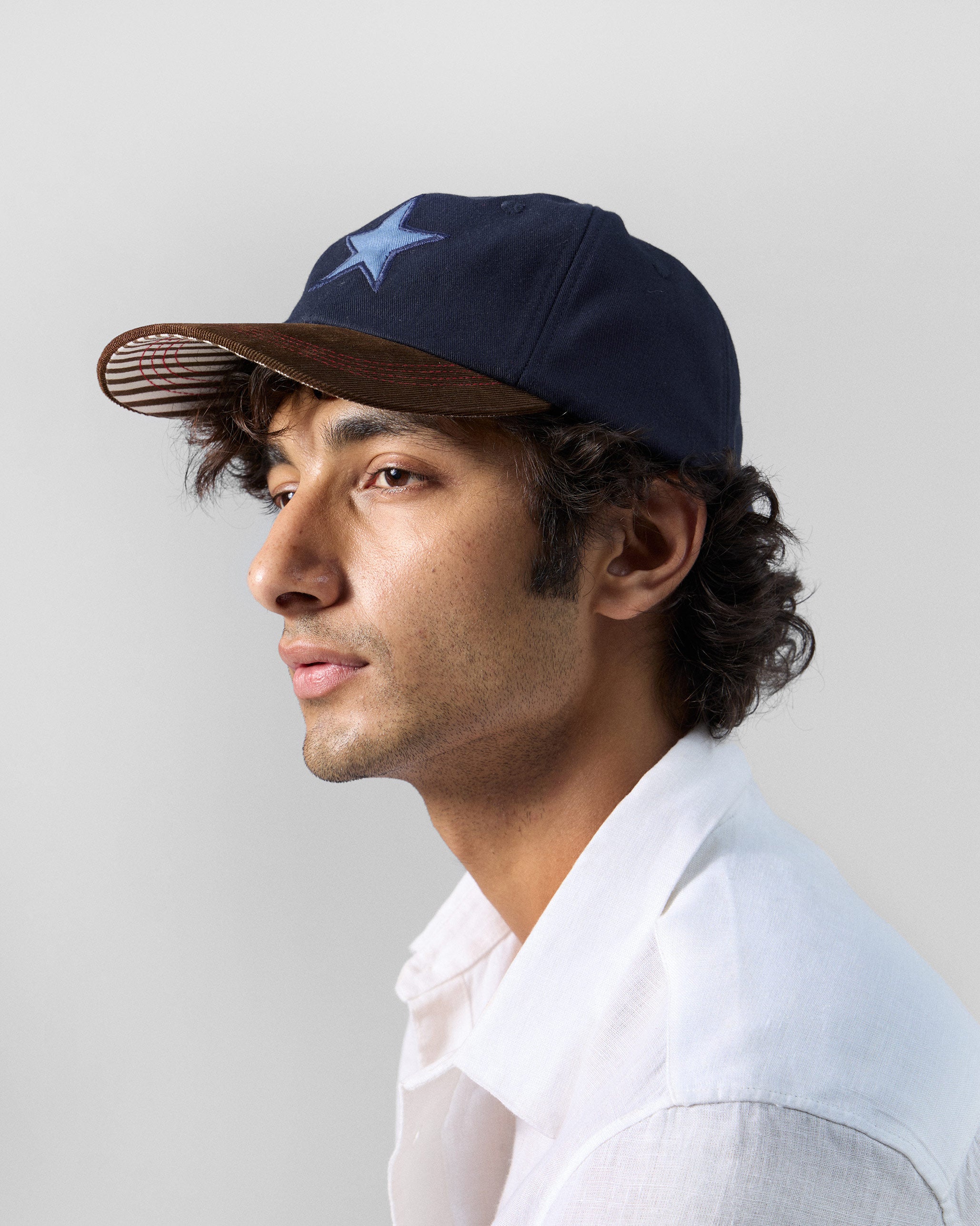 Starry Cap - Navy & Brown
