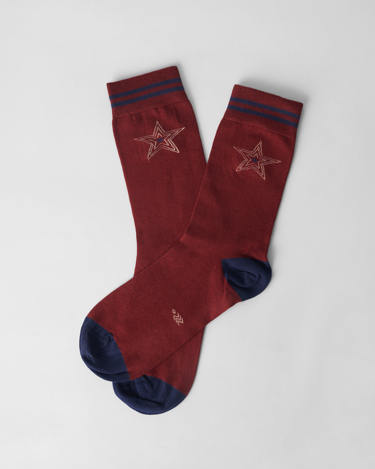 Starry Socks - Maroon & Navy