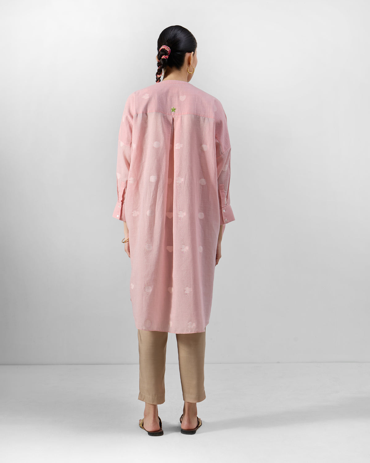 Lazy Sunday Tunic - Jamdani Cotton Regular Fit