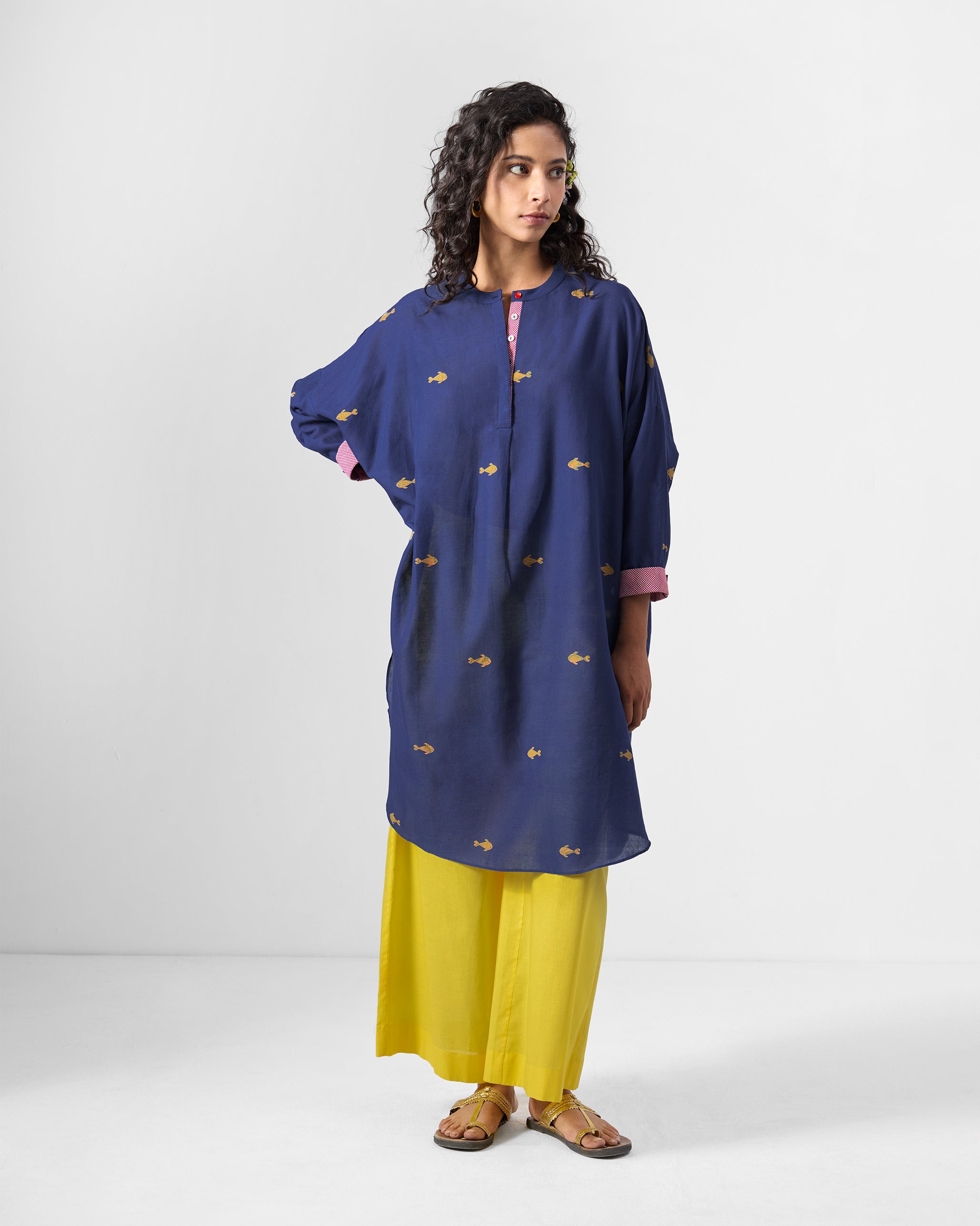 Lazy Sunday Tunic - Navy & Blue