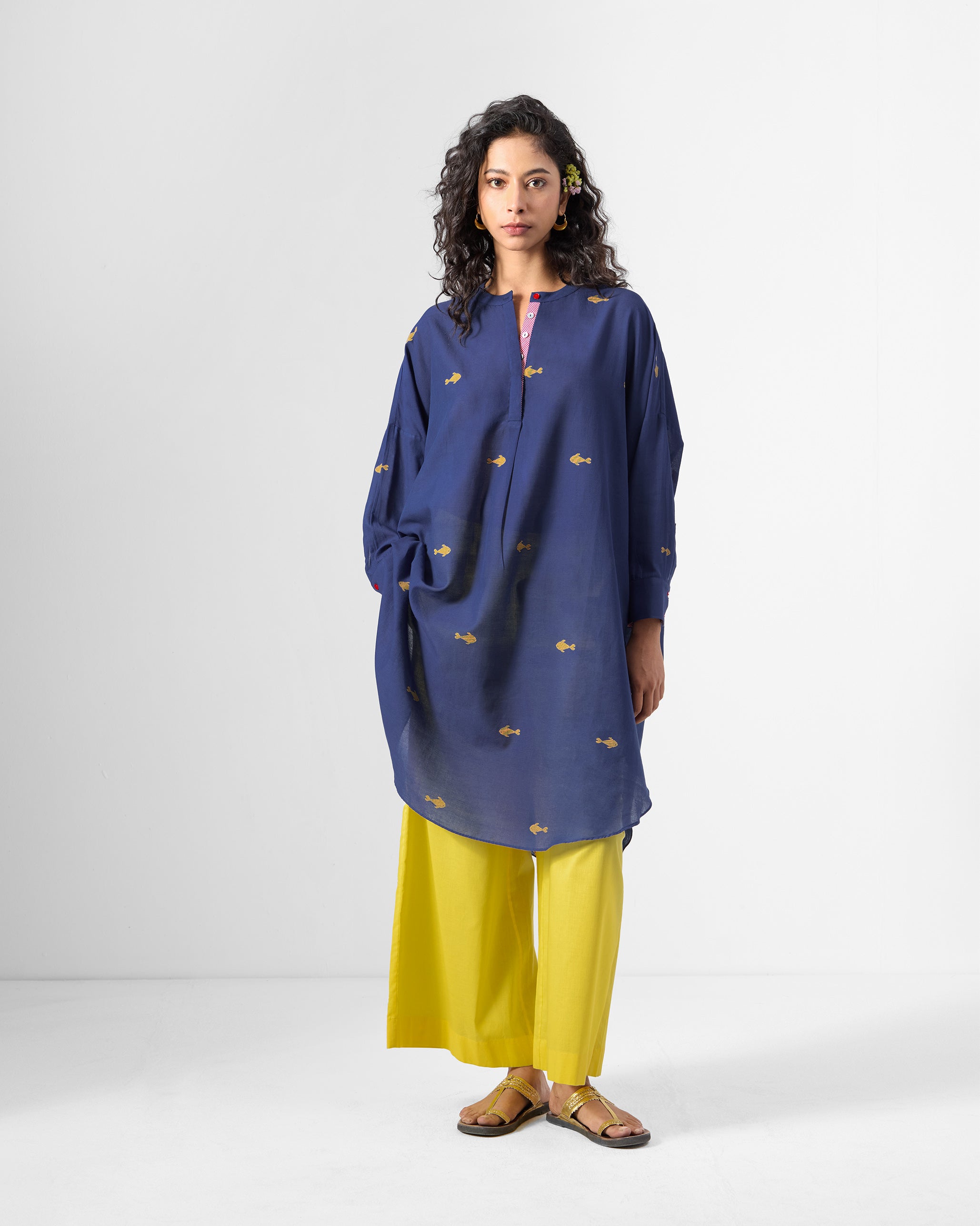 Lazy Sunday Tunic - Navy & Blue