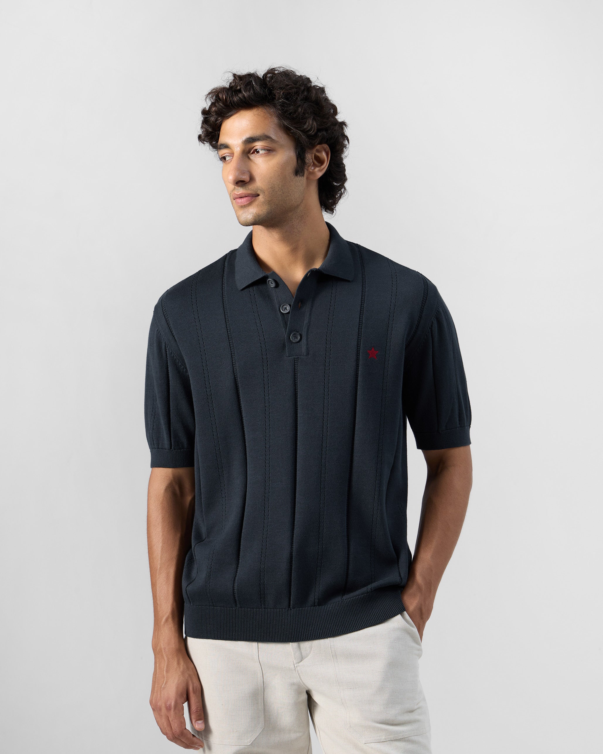 Midnight Polo T-Shirt - Cotton Knit Regular Fit