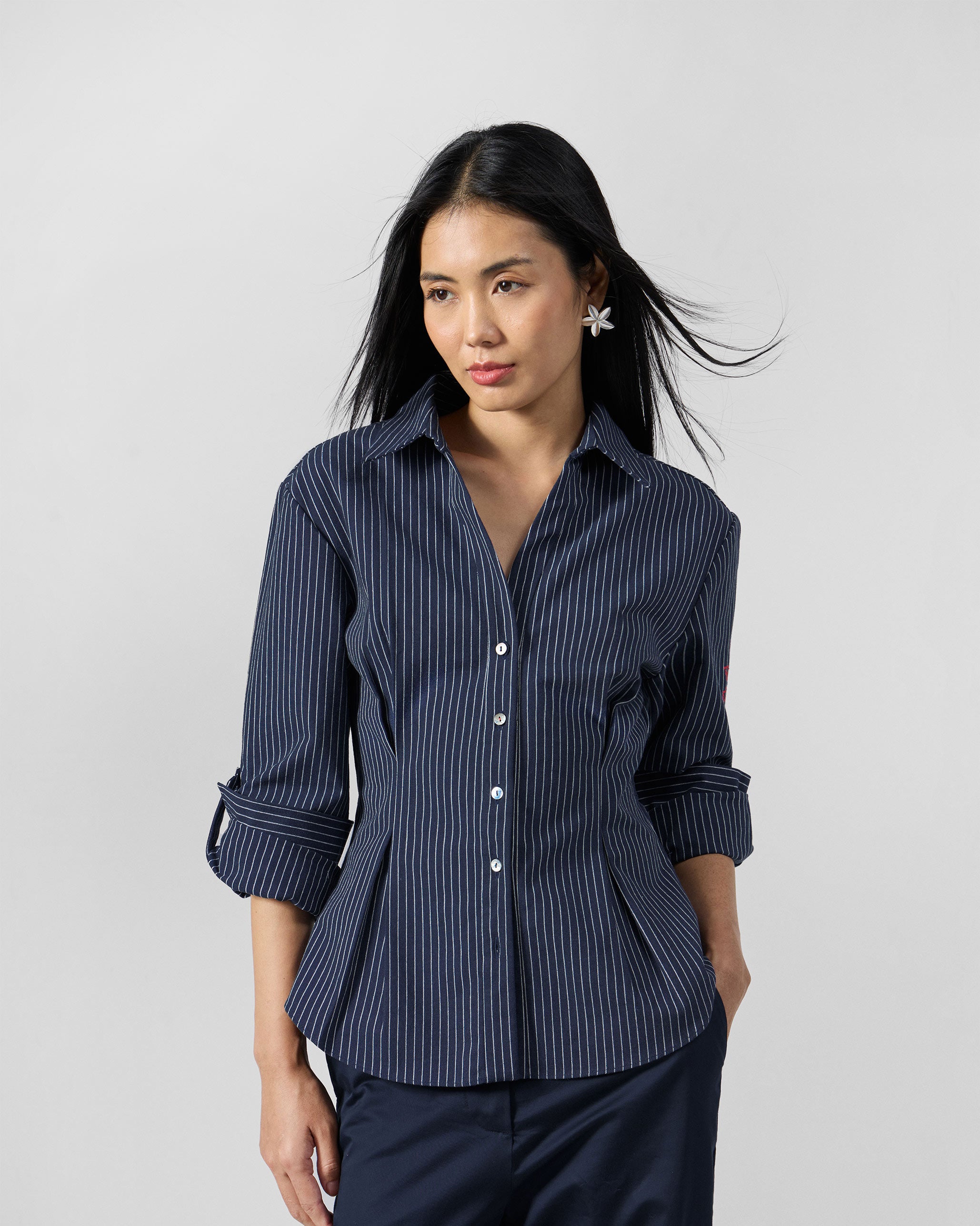 Kalo Shirt- 100% Cotton Denim Fitted