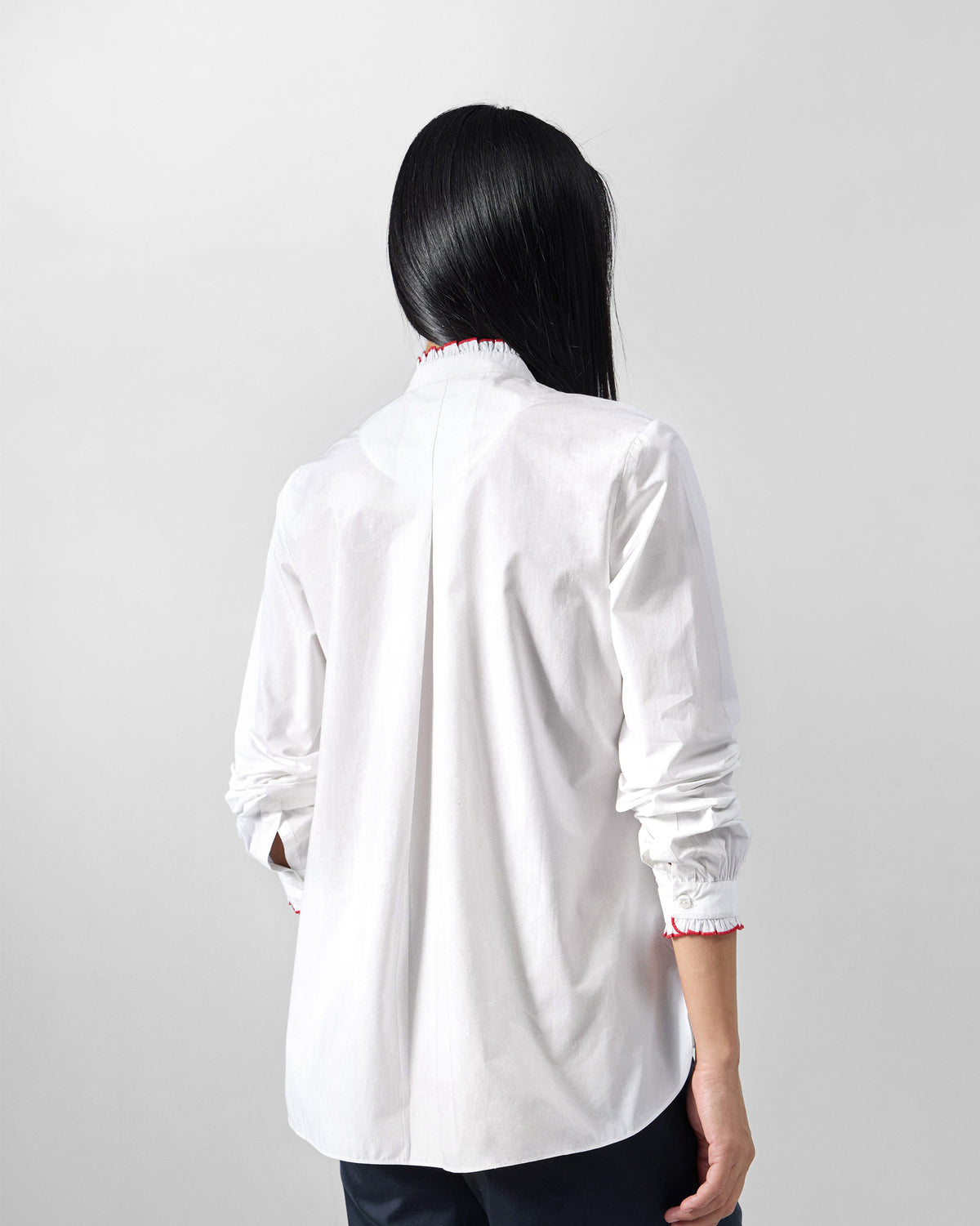 Sora Ruffle Shirt - 100% Cotton Regular Fit