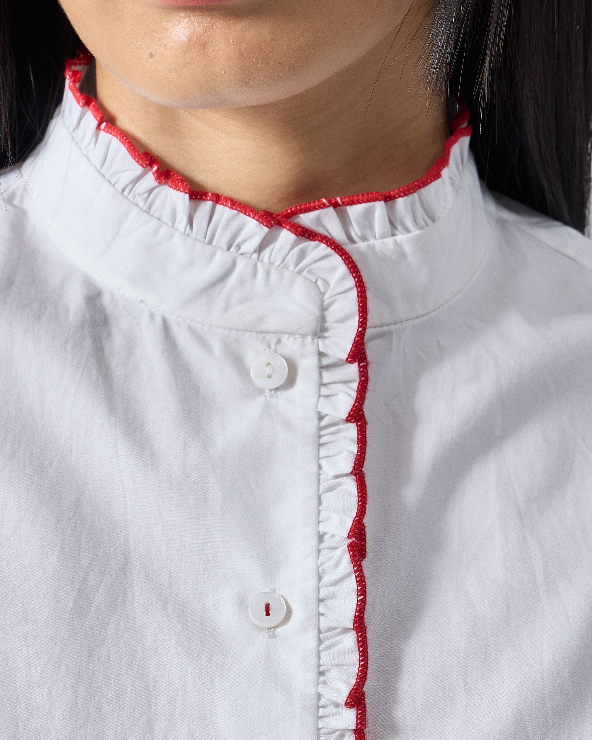 Sora Ruffle Shirt - 100% Cotton Regular Fit