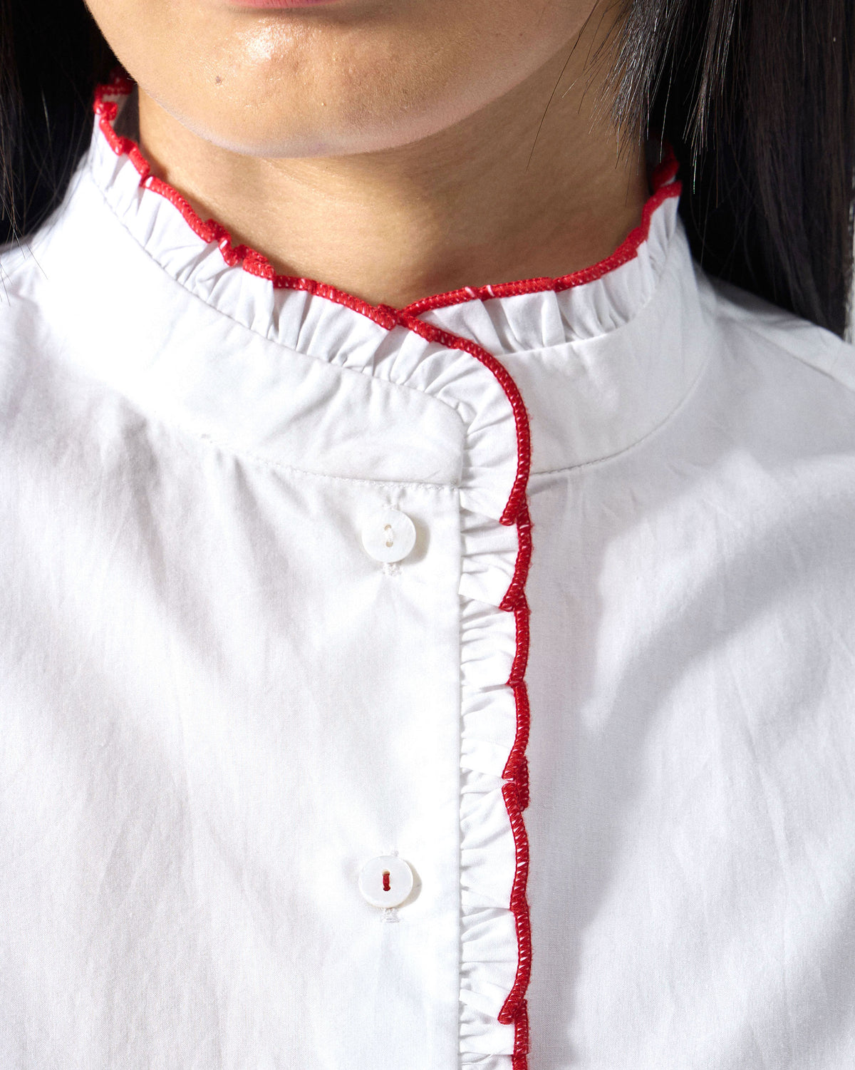 Sora Ruffle Shirt - 100% Cotton Regular Fit