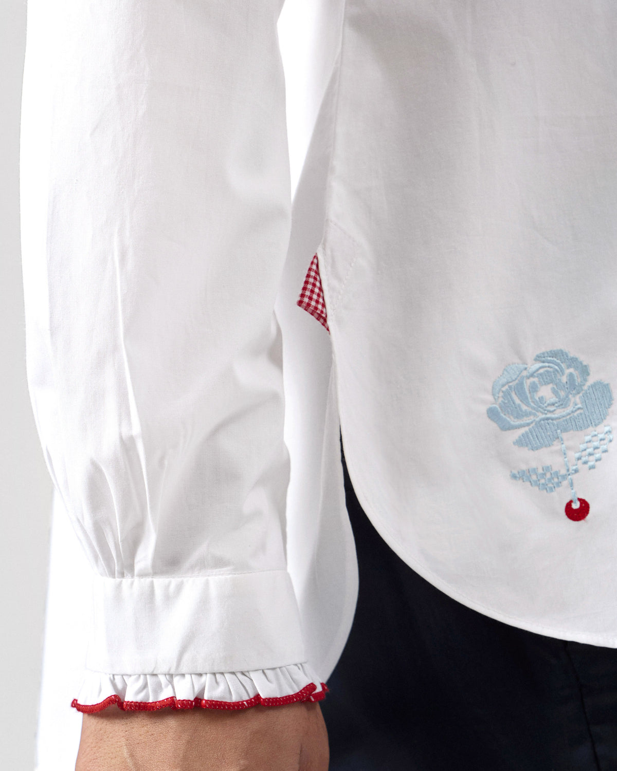 Sora Ruffle Shirt - 100% Cotton Regular Fit