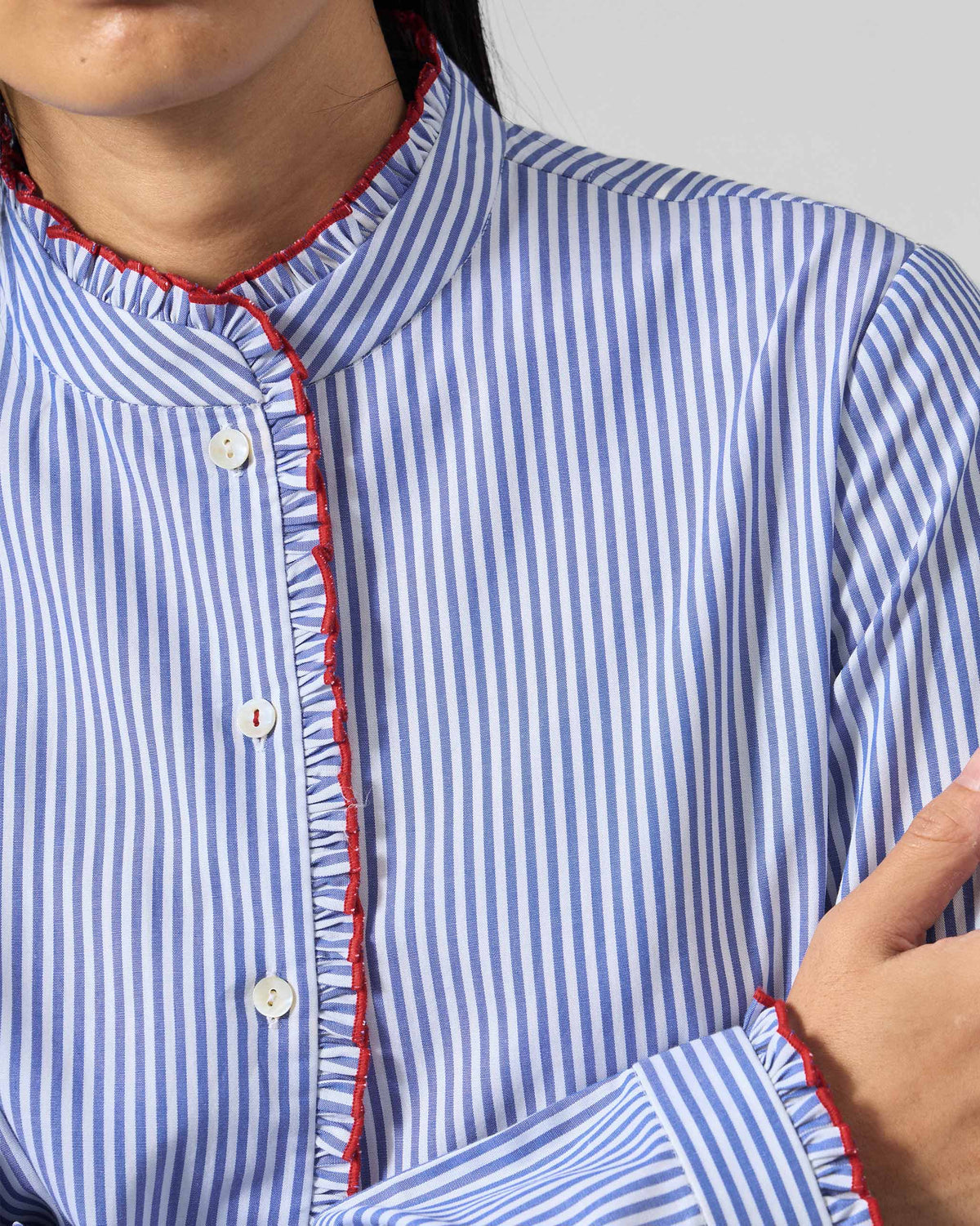 Sora Ruffle Shirt - 100% Cotton Regular Fit