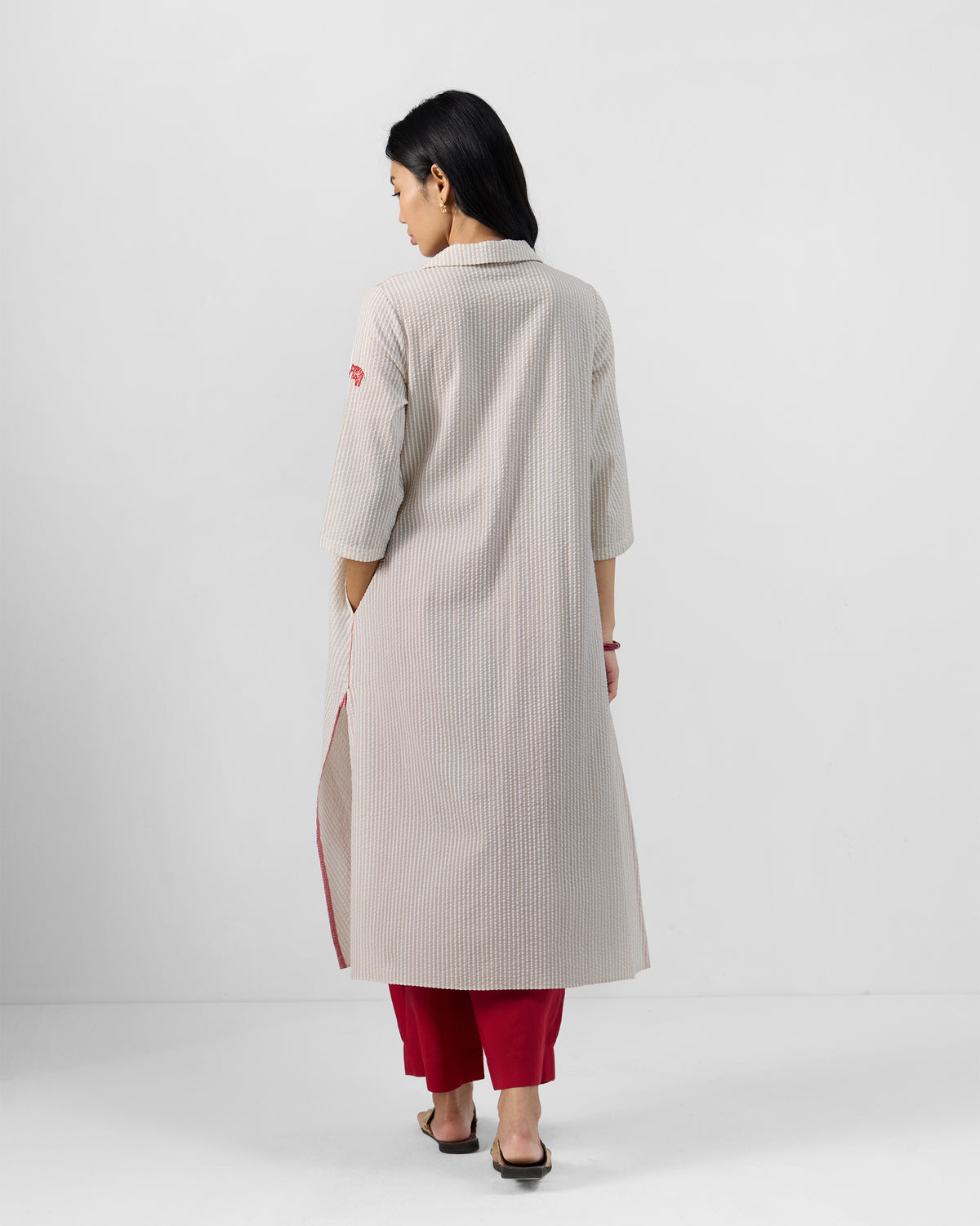 Maner Kurta - Cotton Seersucker A-Line Fit