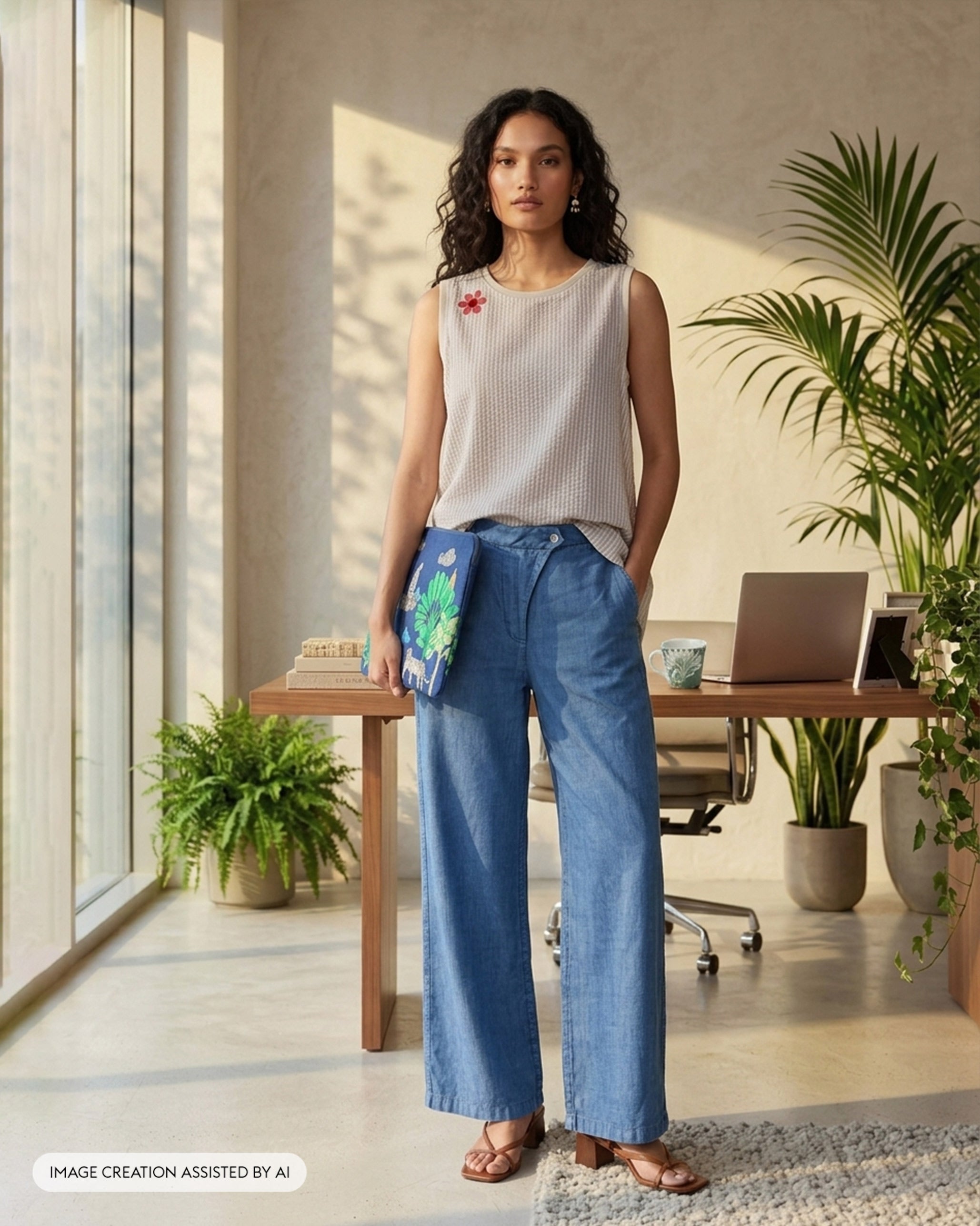 Tavira Top - Cotton Seersucker Regular Fit