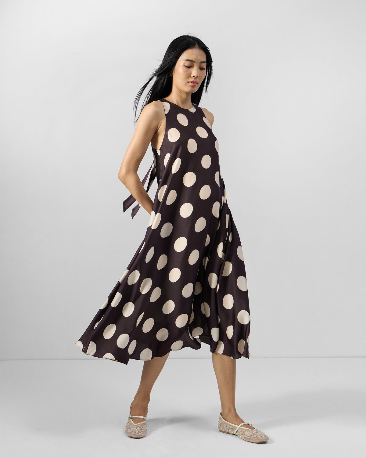 Kinaar Dress - Satin Blend Flared Fit