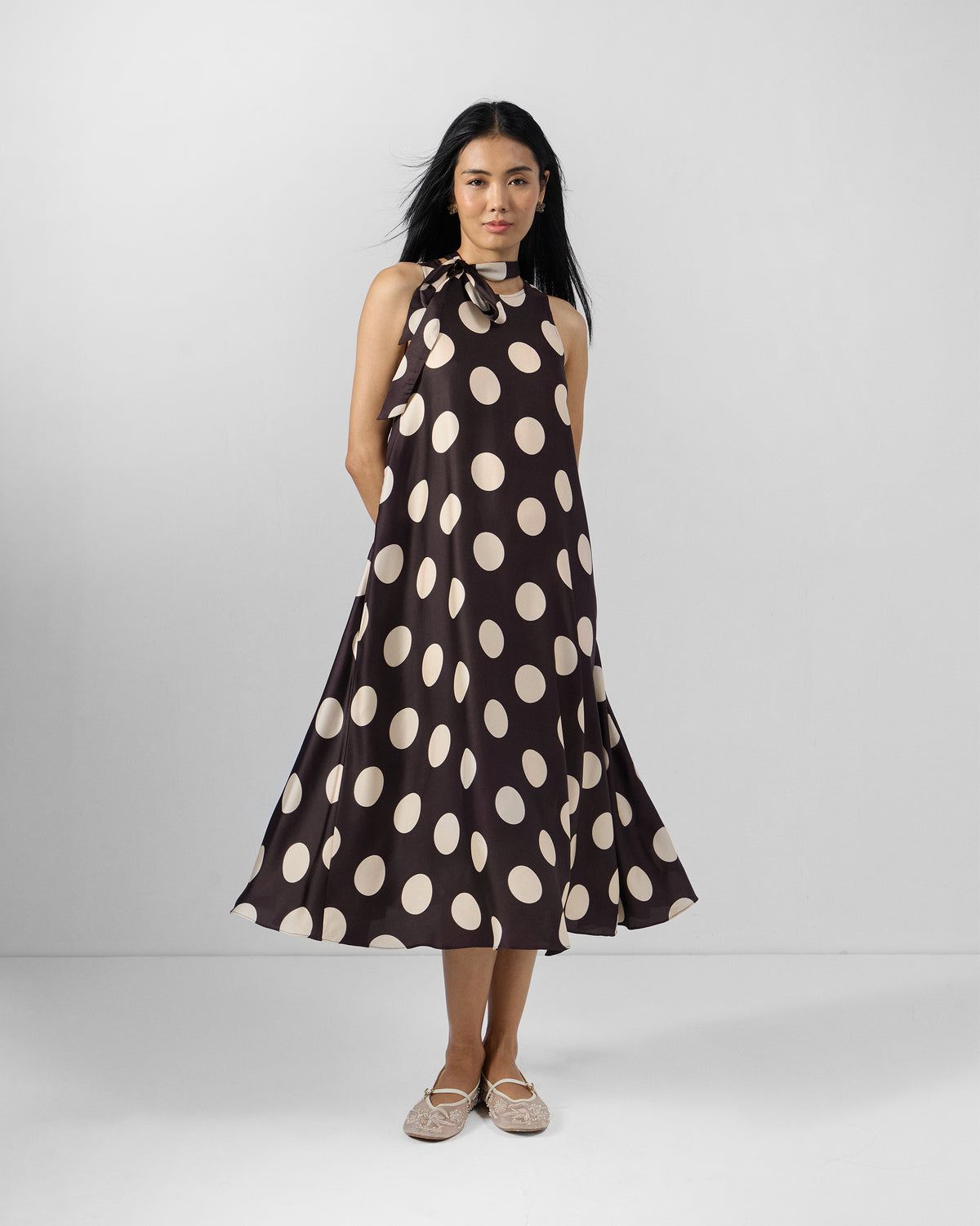 Kinaar Dress - Satin Blend Flared Fit