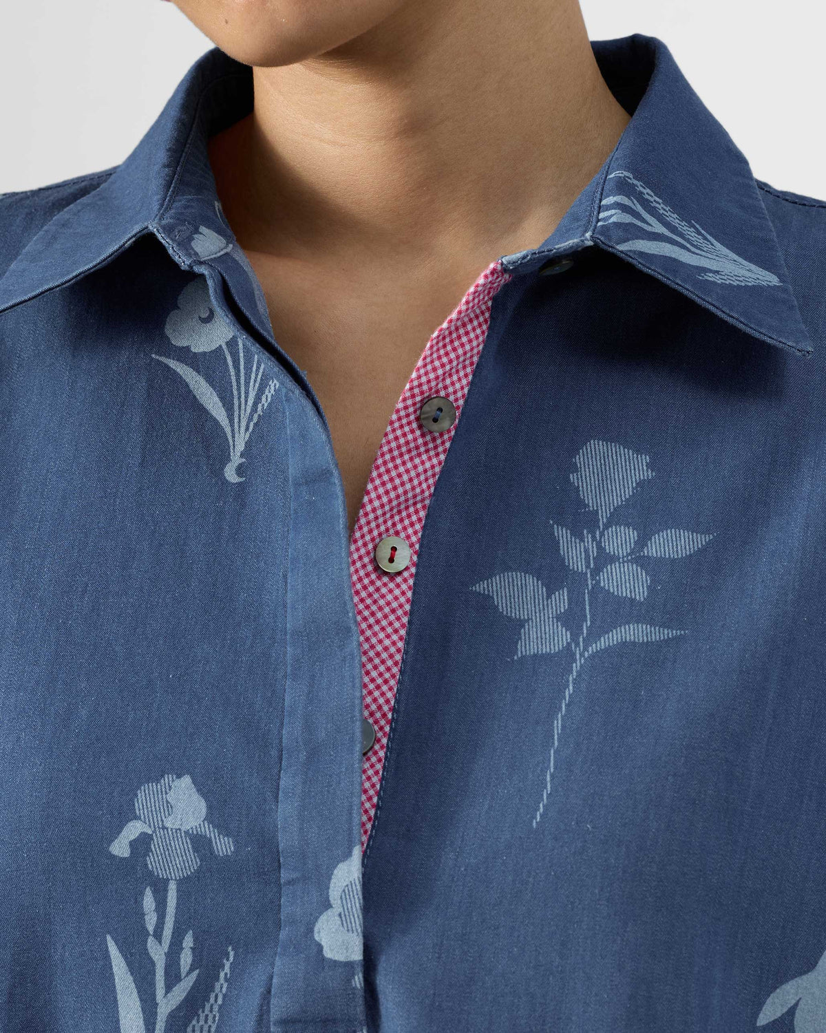 Happy Heart Dress - 100% Cotton Denim A-Line Fit