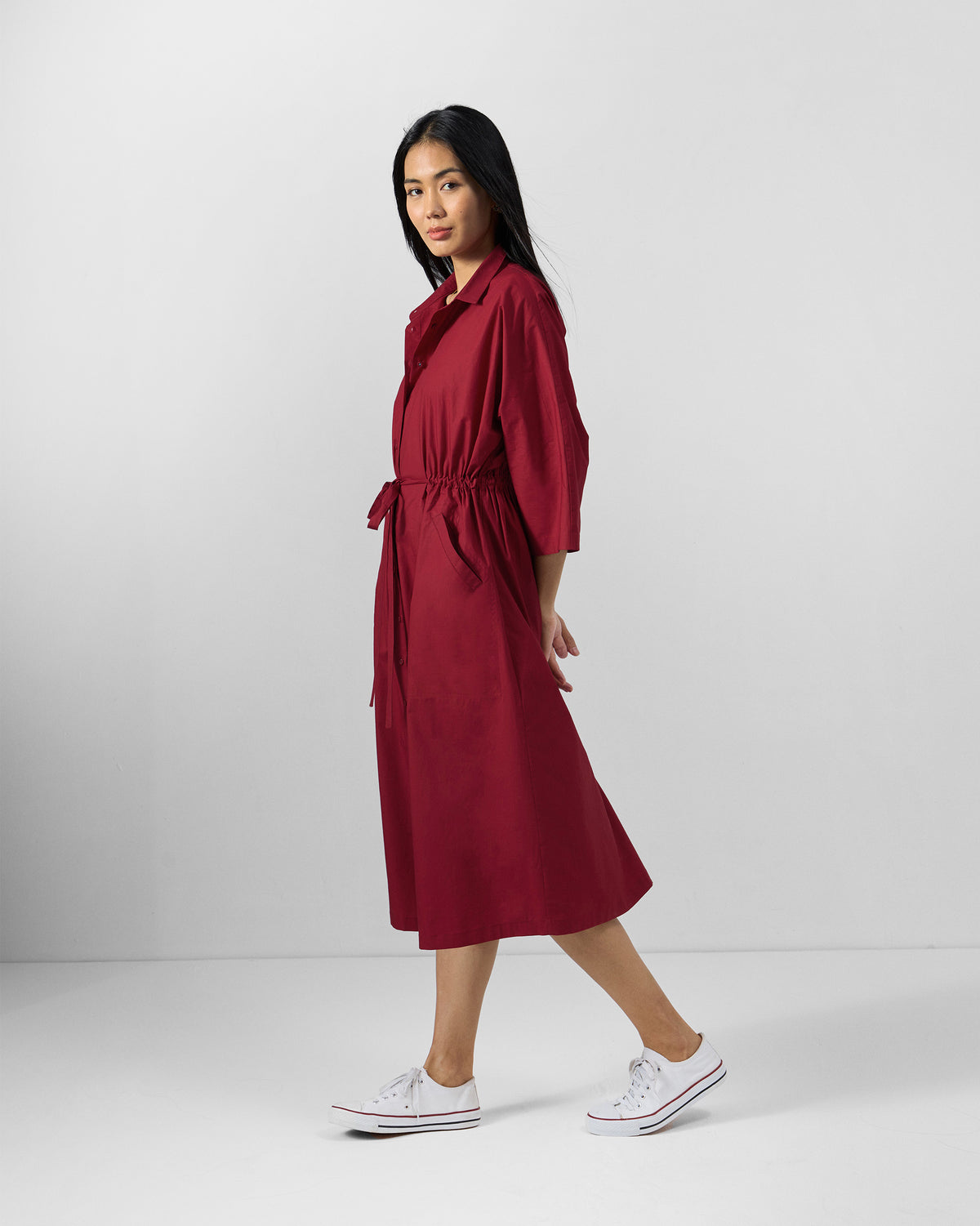Nomad Dress - Cotton Poplin A-Line Fit