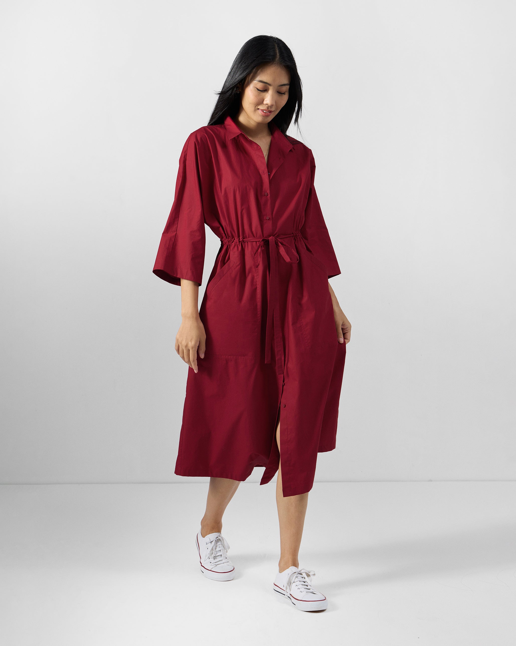 Nomad Dress - Cotton Poplin A-Line Fit