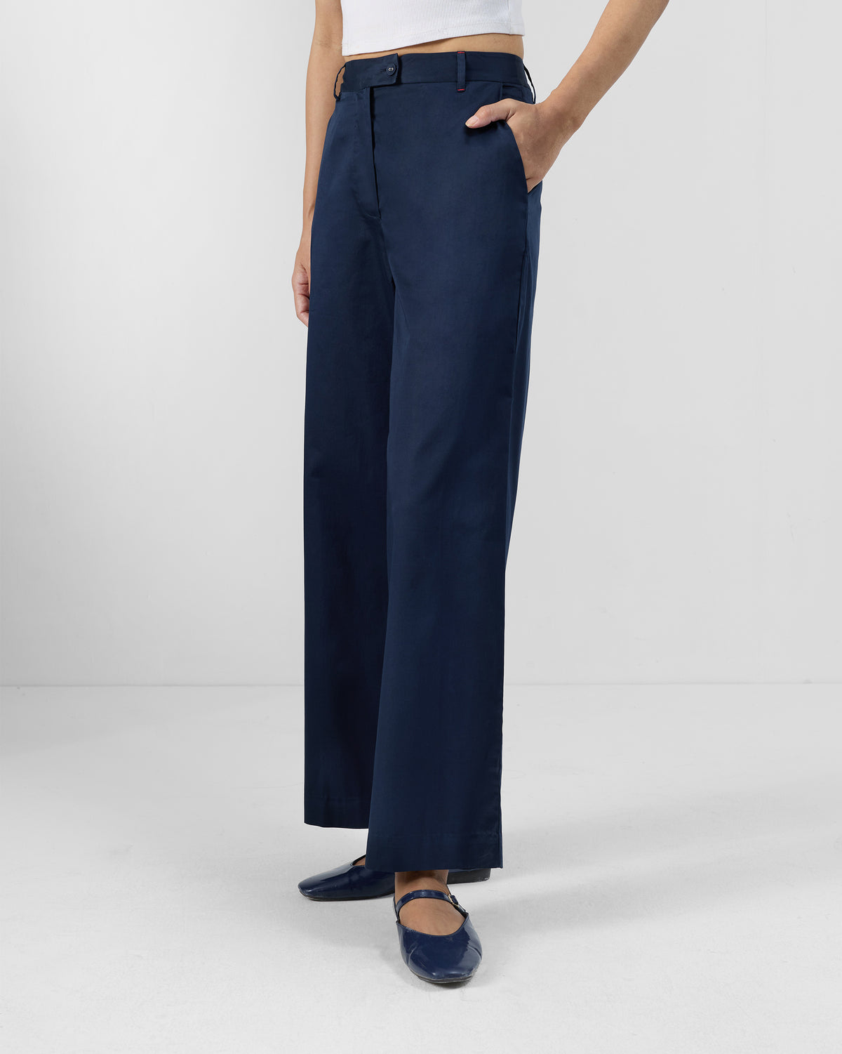 Vita Pants - Cotton Satin Regular Fit
