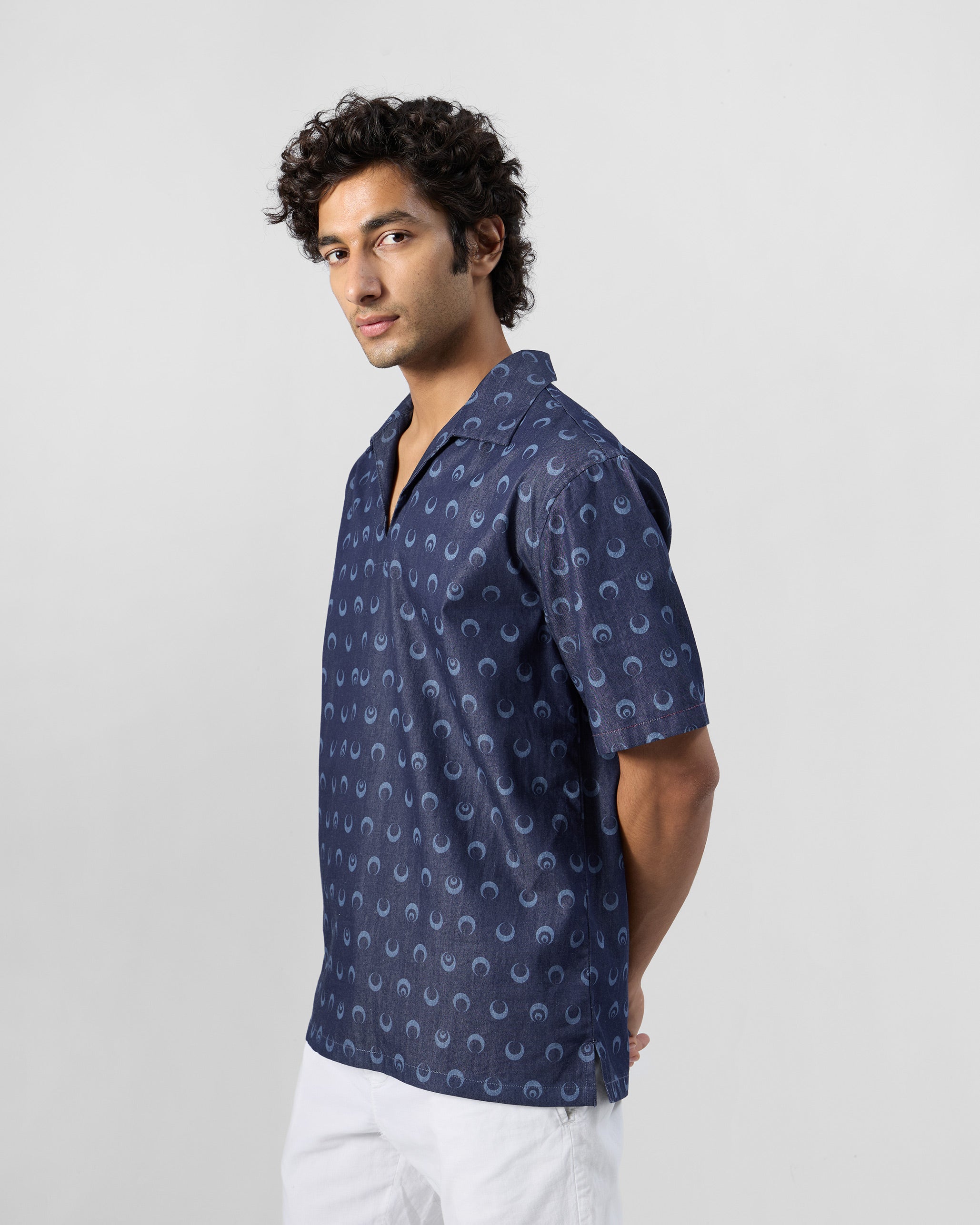 Yamuna Kurta Shirt - Cotton Denim Relaxed fit