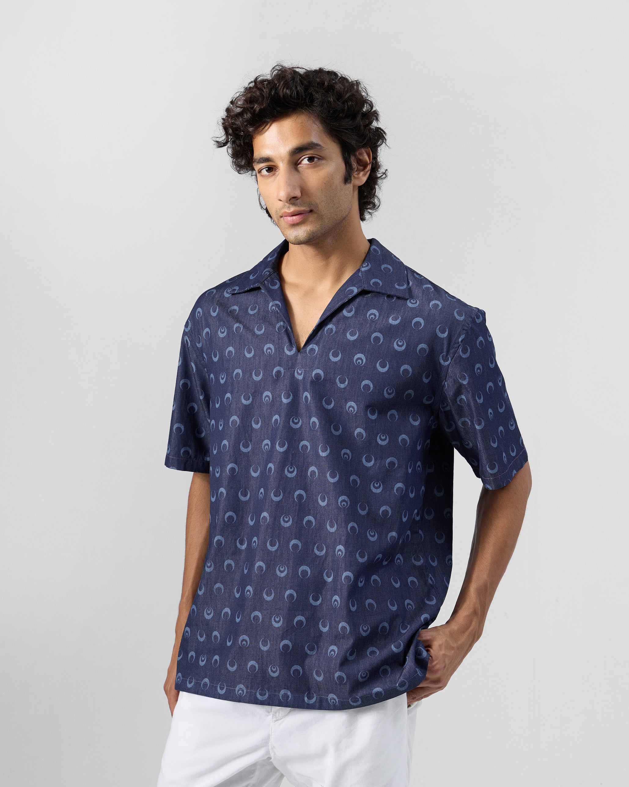 Yamuna Kurta Shirt - Cotton Denim Relaxed fit