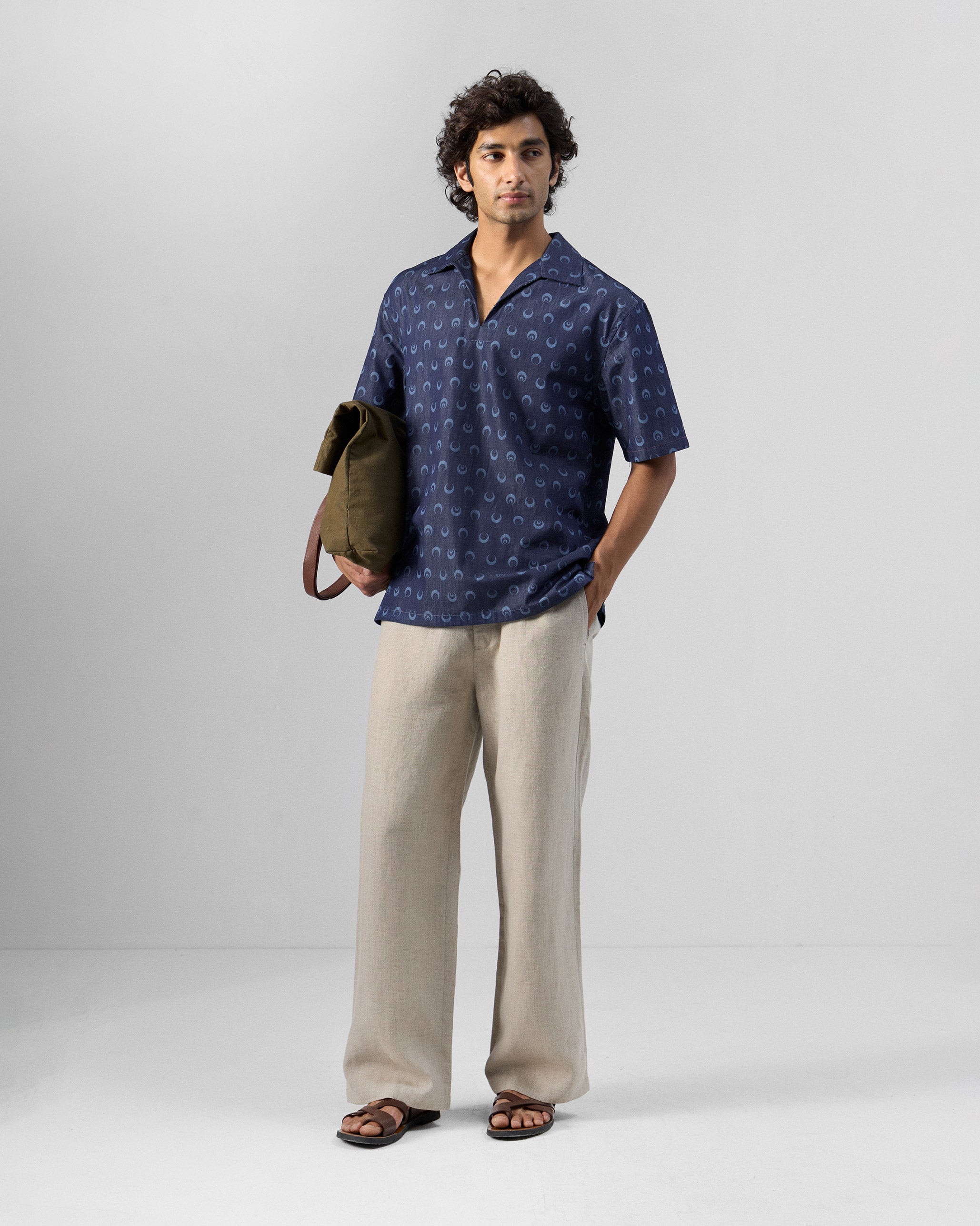 Yamuna Kurta Shirt - Cotton Denim Relaxed fit