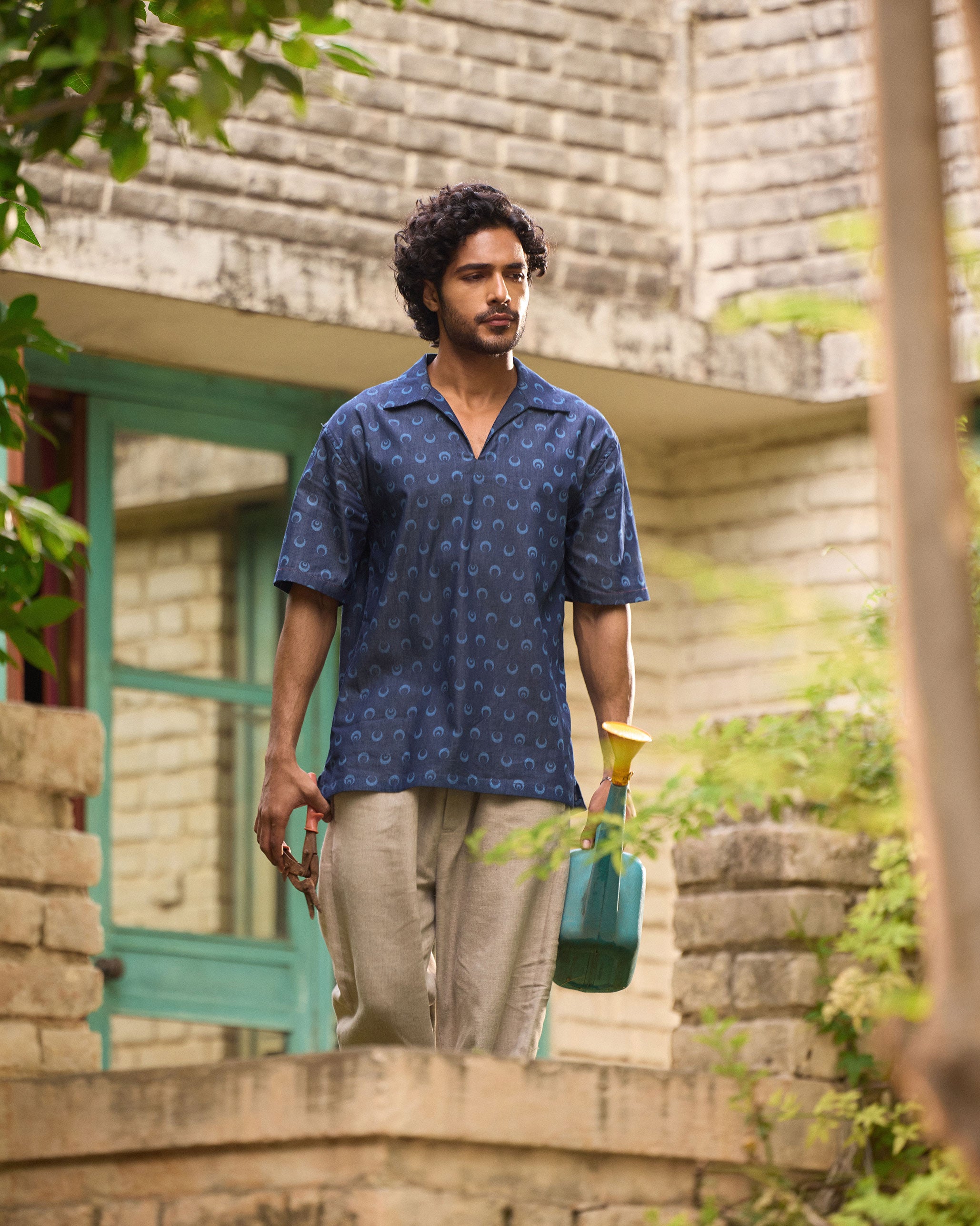 Yamuna Kurta Shirt - Cotton Denim Relaxed fit