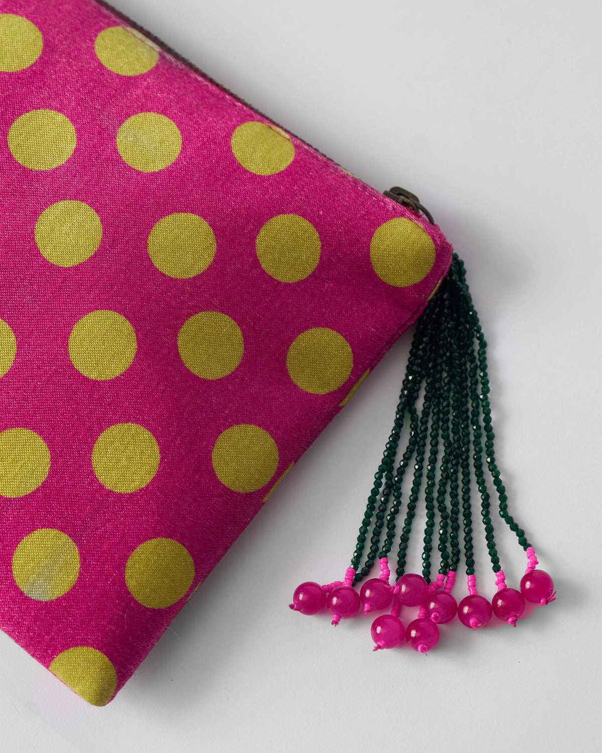 Polka Paradise Pouch - Fuchsia