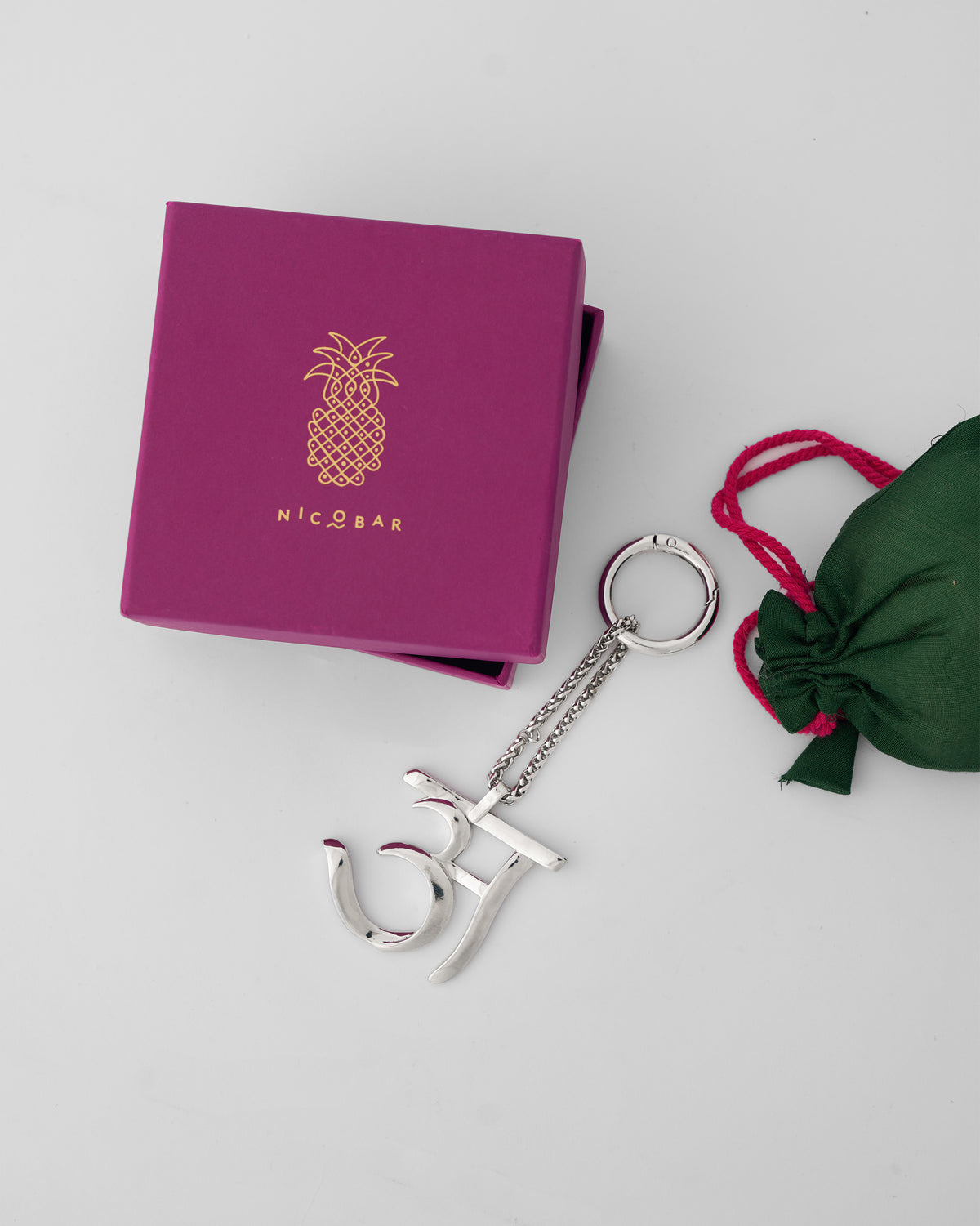 Alphabet- A- Bag Charm - Silver