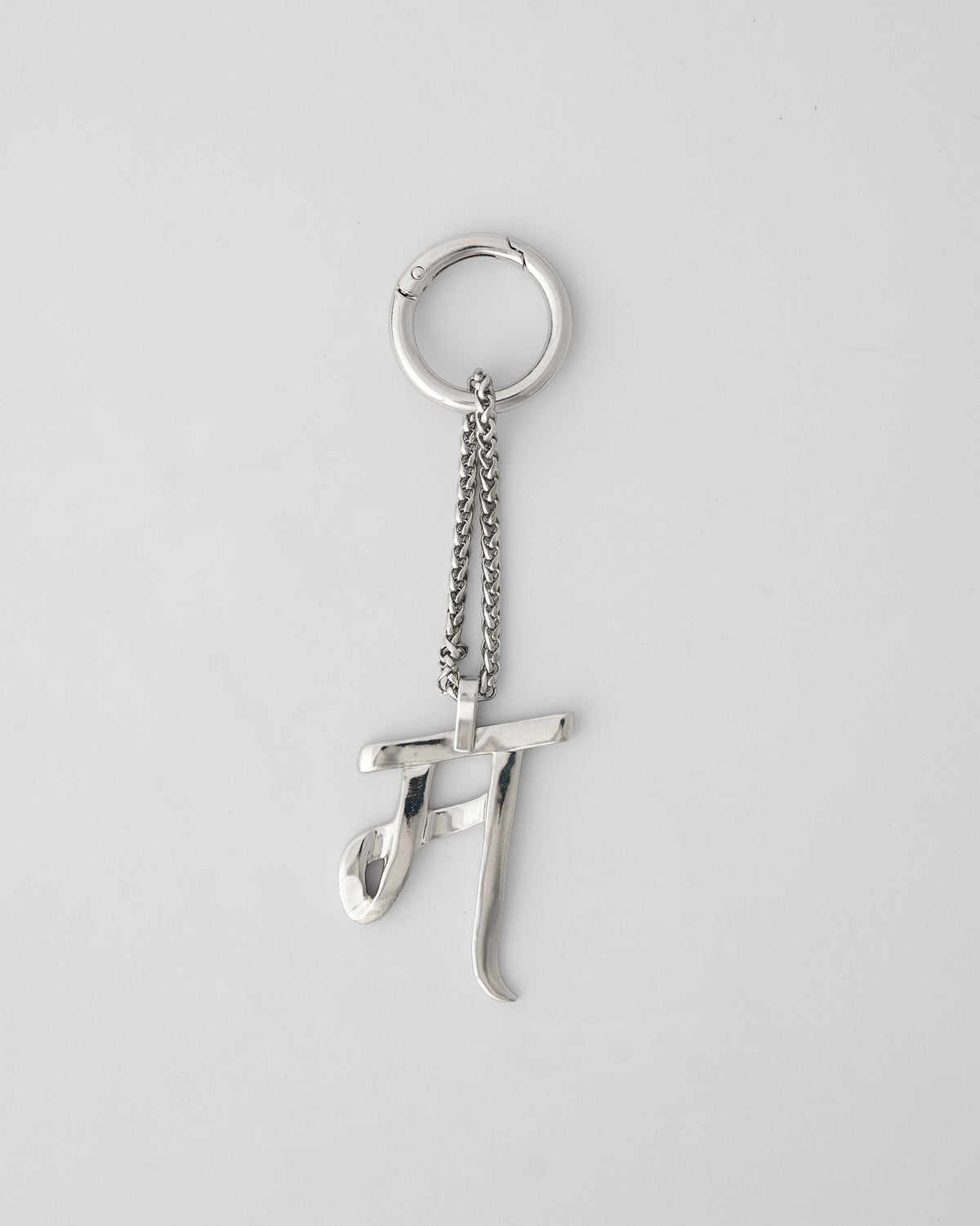 Alphabet- M- Bag Charm - Silver