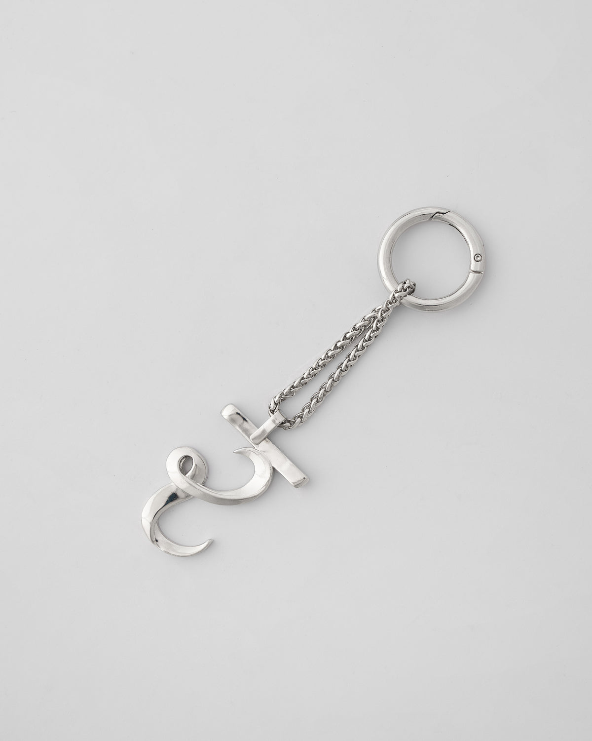 Alphabet- R- Bag Charm - Silver
