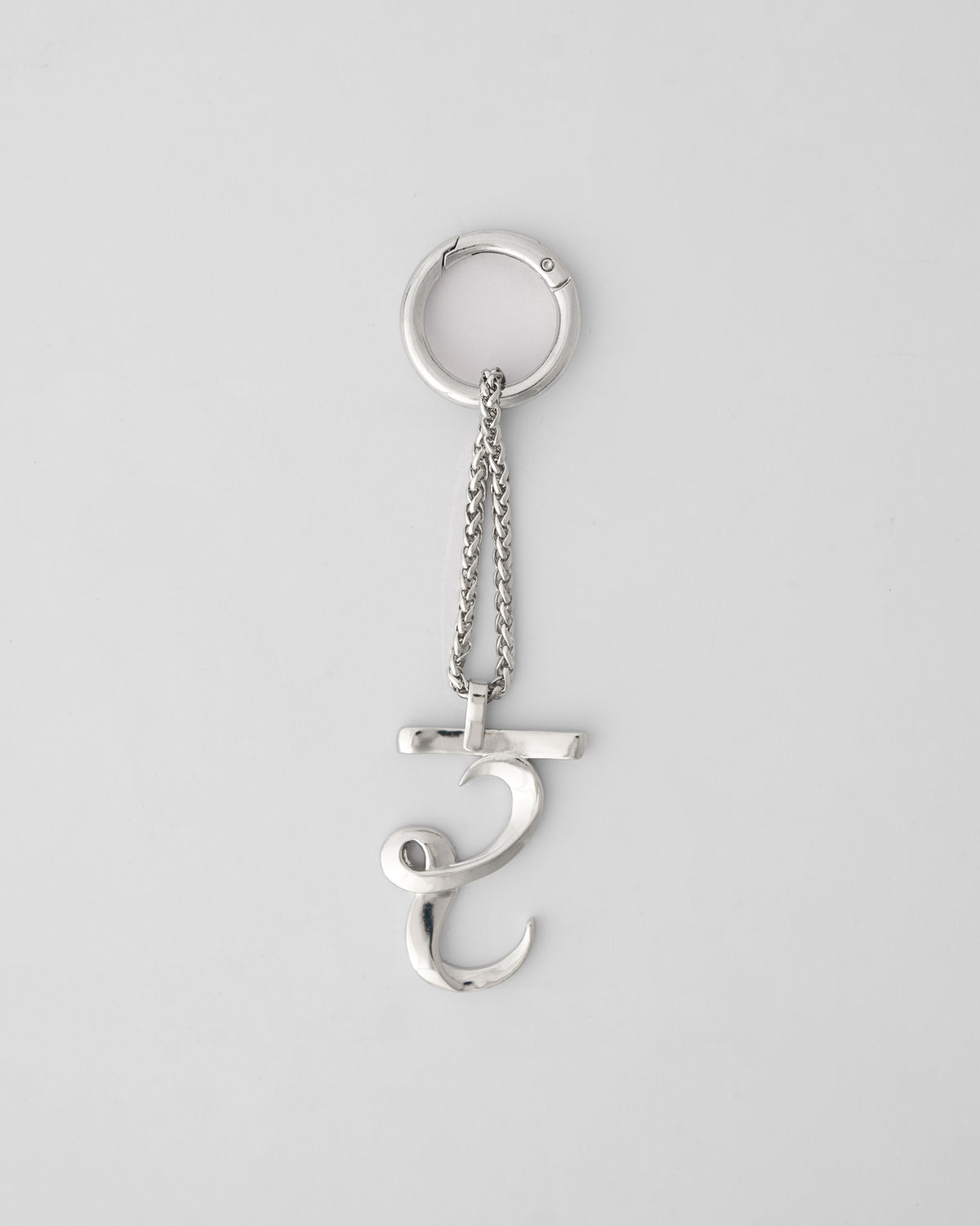 Alphabet- R- Bag Charm - Silver
