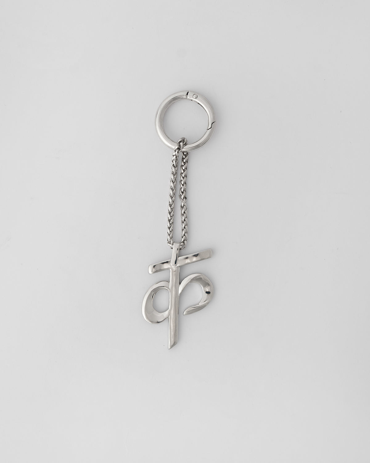 Alphabet- K- Bag Charm - Silver
