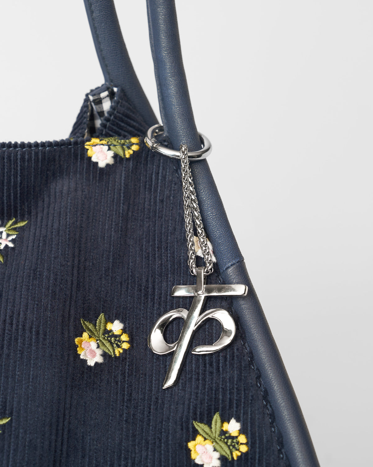 Alphabet- K- Bag Charm - Silver