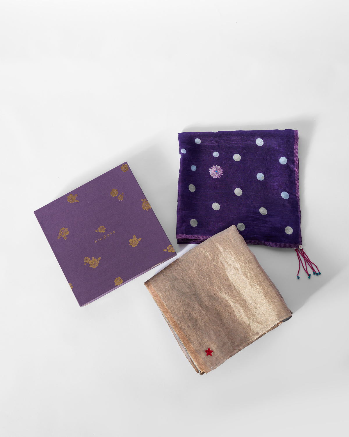 Astral Scarf - Gold & Grey
