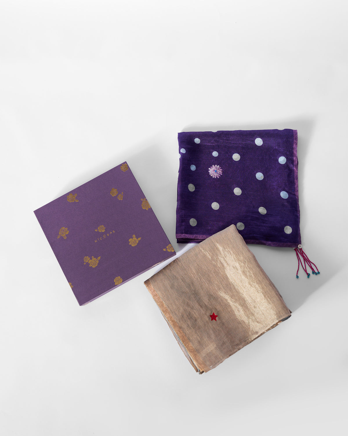 Astral Scarf - Gold & Grey