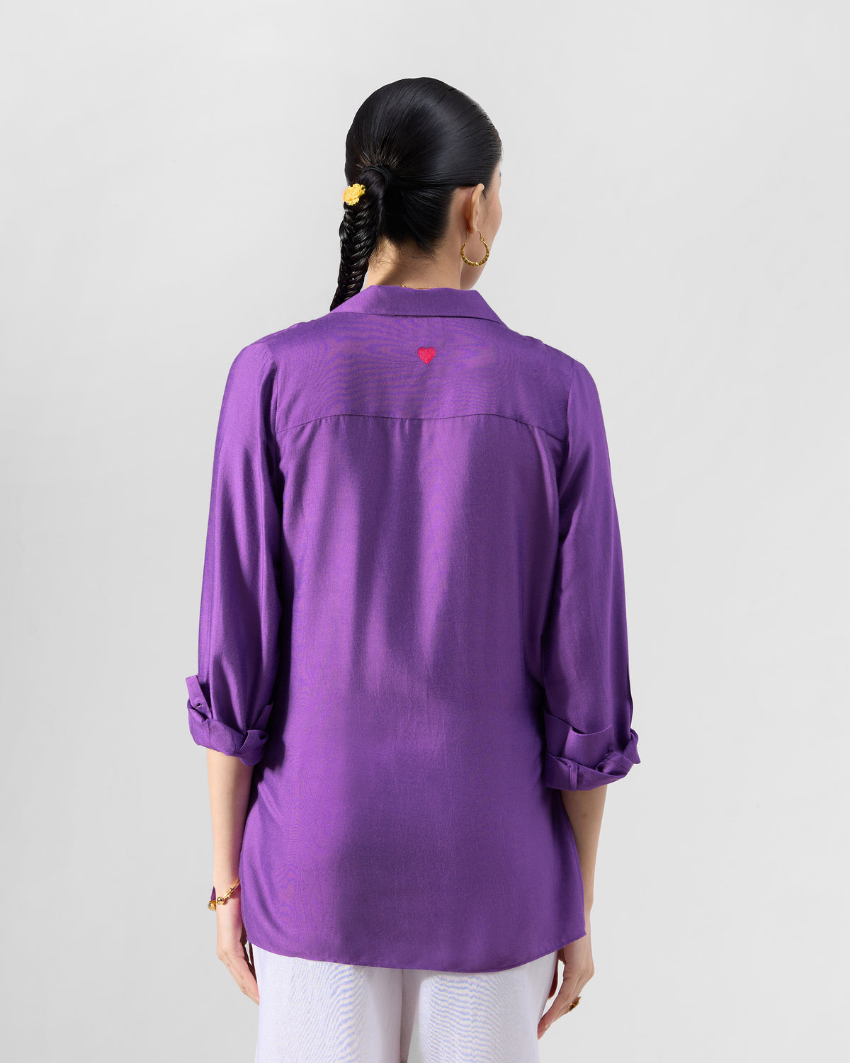 Katya Tie Up Shirt -Silk Blend Regular Fit