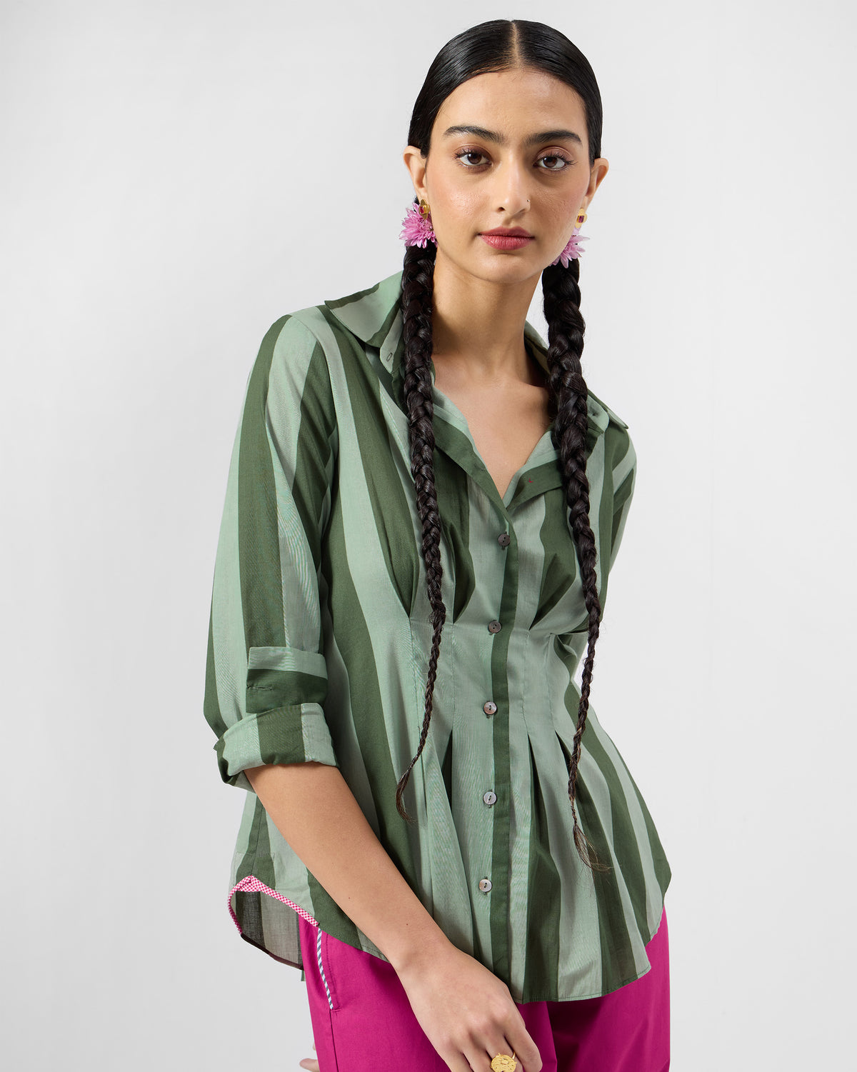 Amalis Shirt - Organic Cotton Voile Fitted