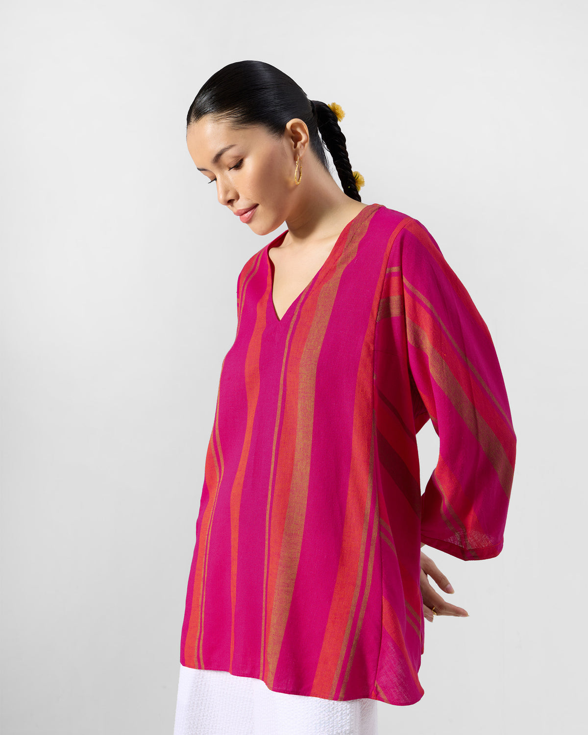 Anila Phiran - Linen Blend Loose Fit
