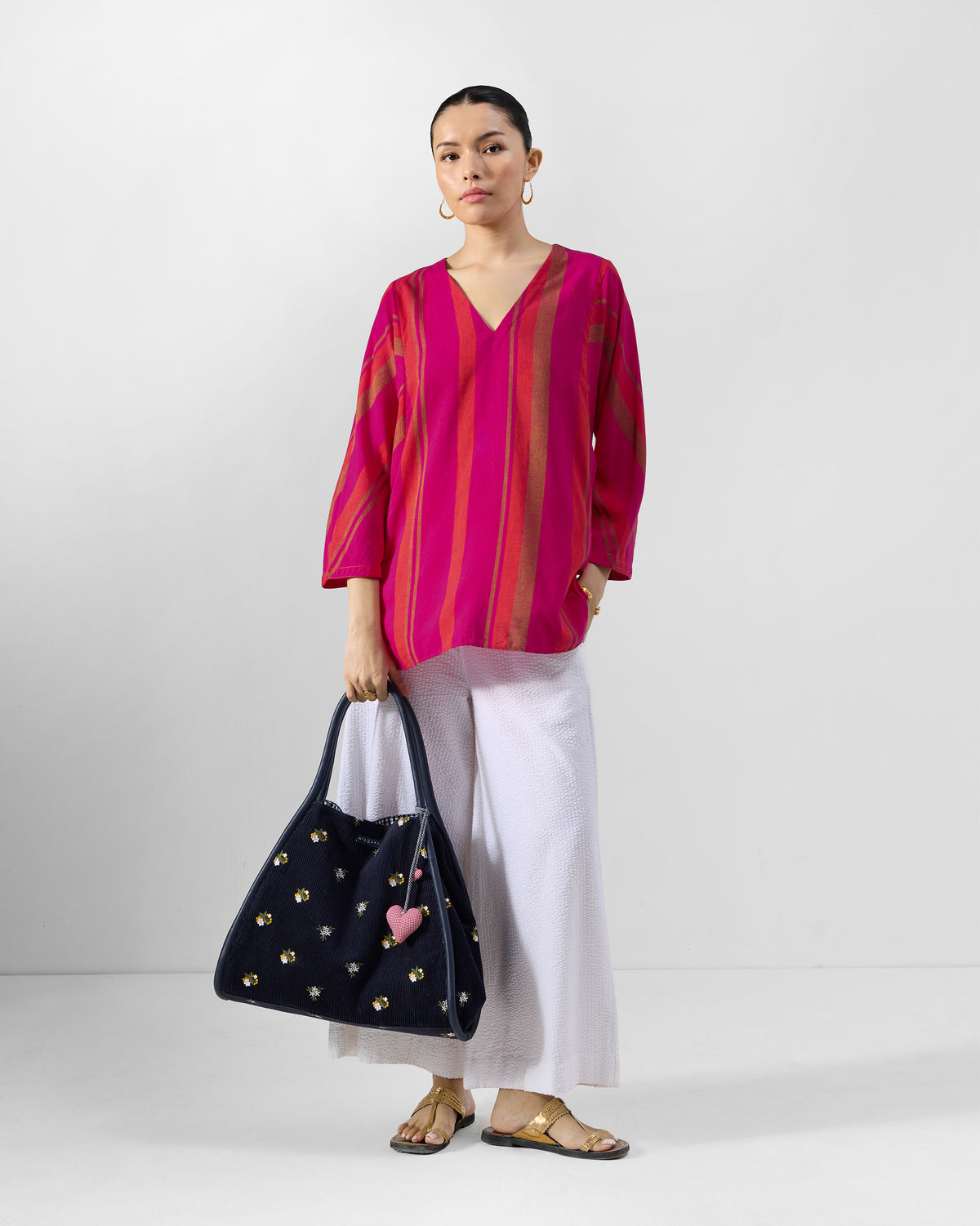 Anila Phiran - Linen Blend Loose Fit
