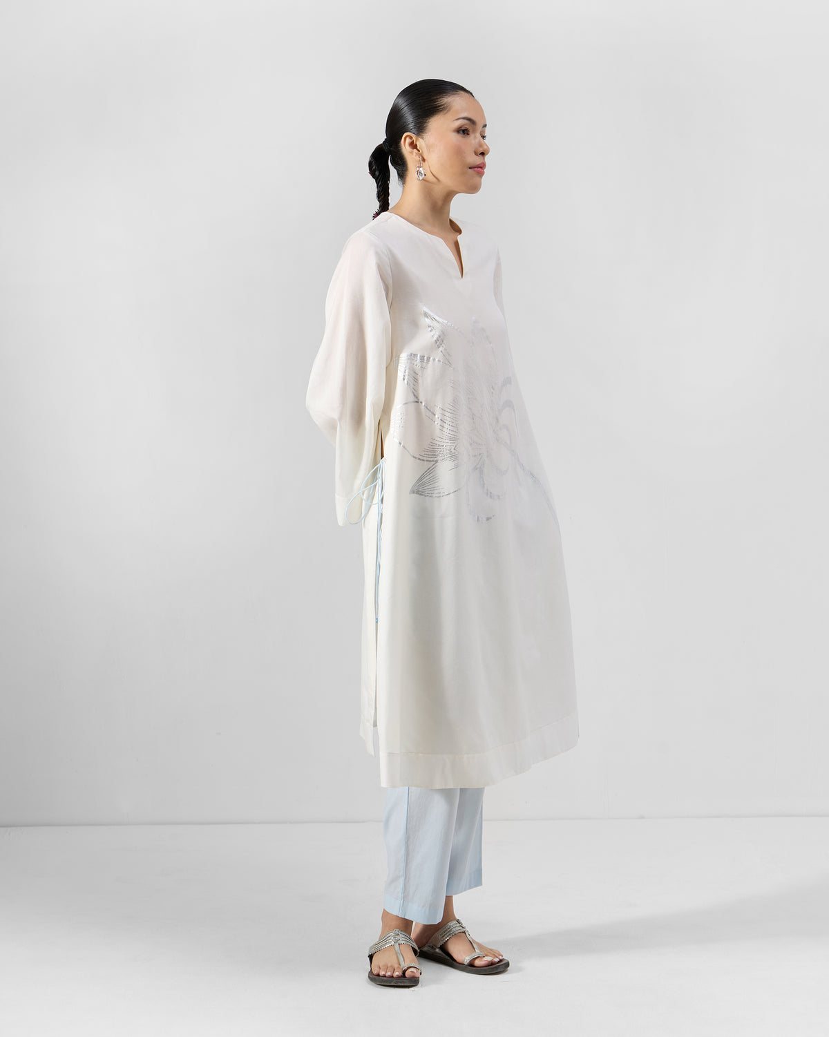 Vaya Kurta - Printed Cotton Silk A-Line Fit