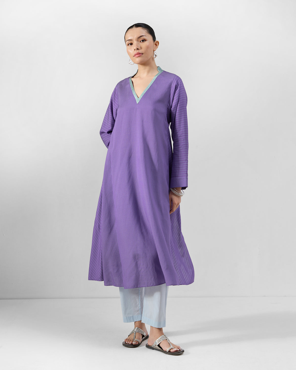 Hatiya Kurta - Silk Blend A-Line Fit