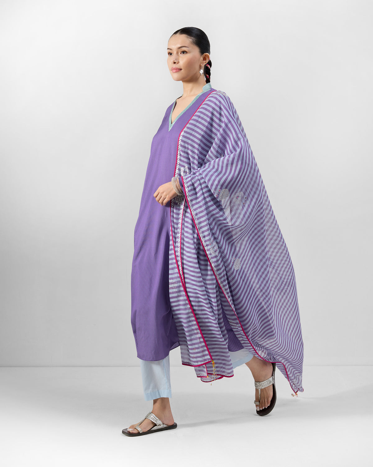 Hatiya Kurta - Silk Blend A-Line Fit