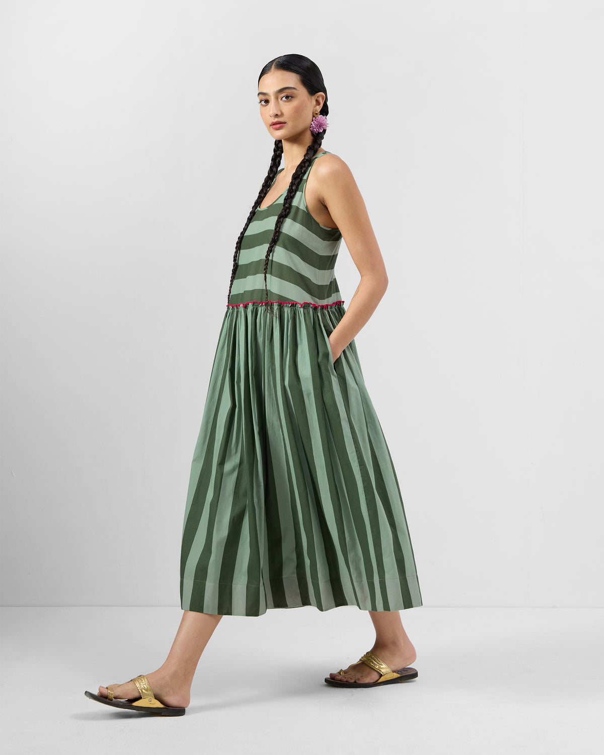 Nora Racerback Dress - Organic Cotton Voile A-Line Fit