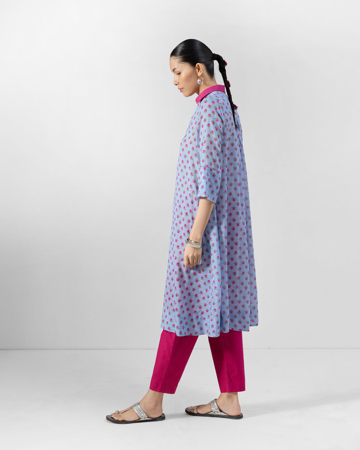 Kovvur Kurta - Cotton Silk A-Line Fit