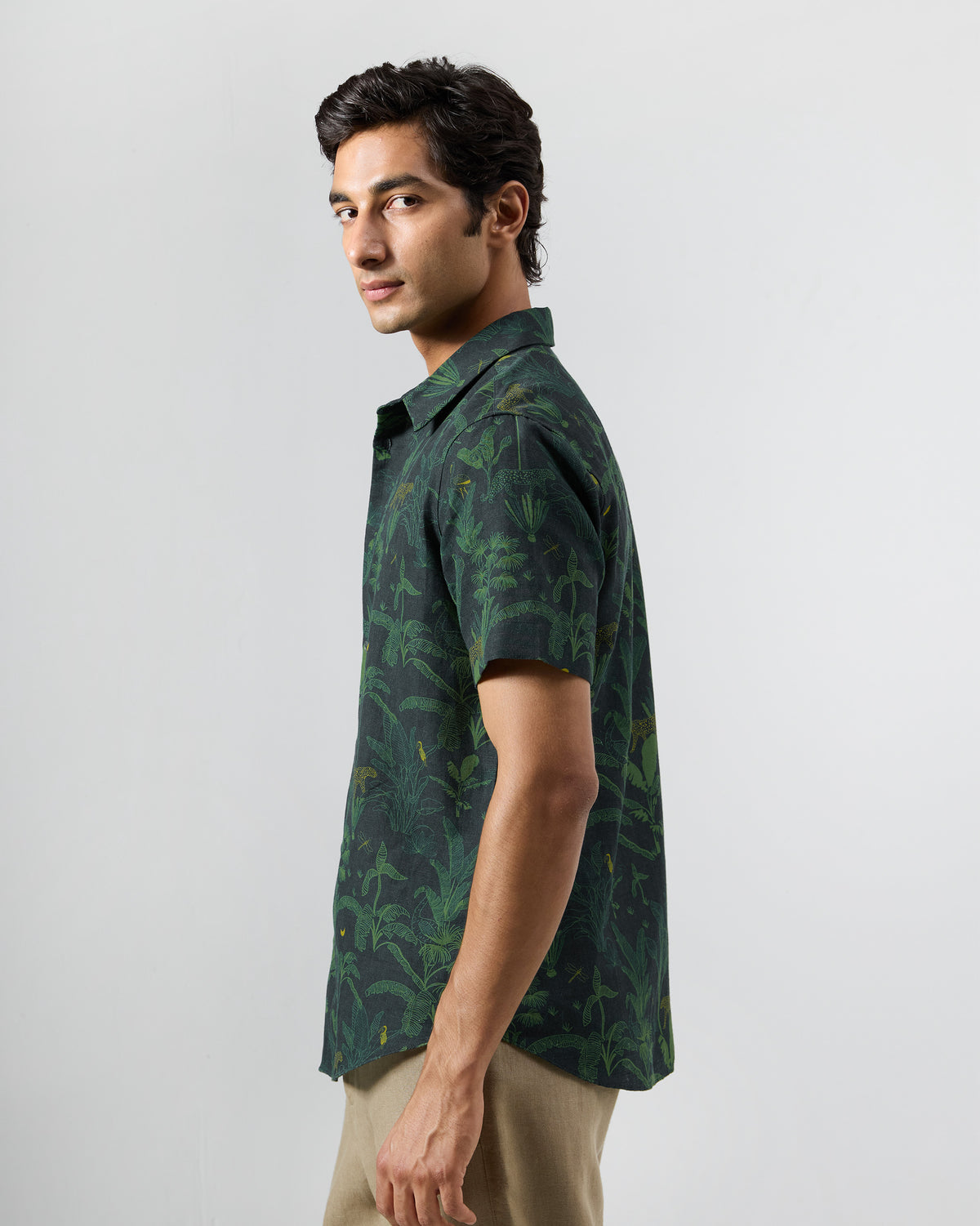 Half Sleeve Shirt - Cotton Linen Classic Fit