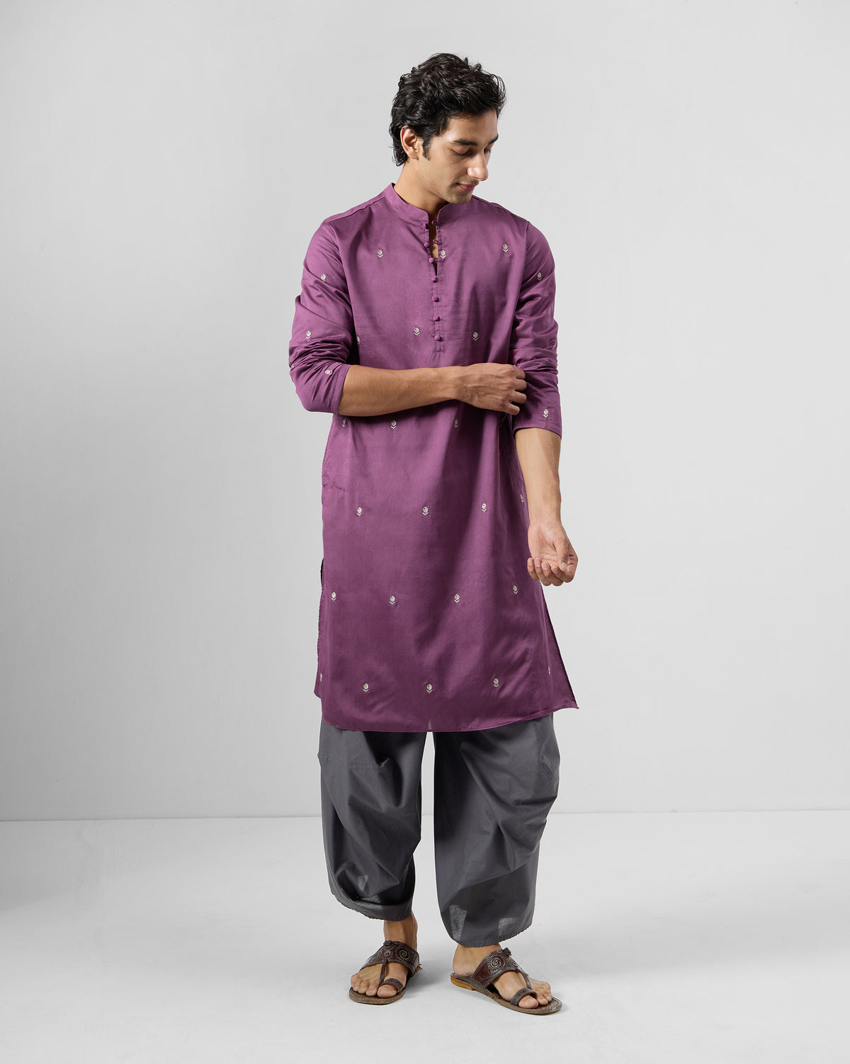 Zenith Kurta - Zari Cotton Silk Classic Fit