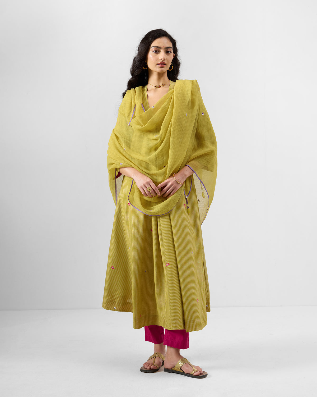 Murud Flared Kurta - Silk Blend A-Line Fit