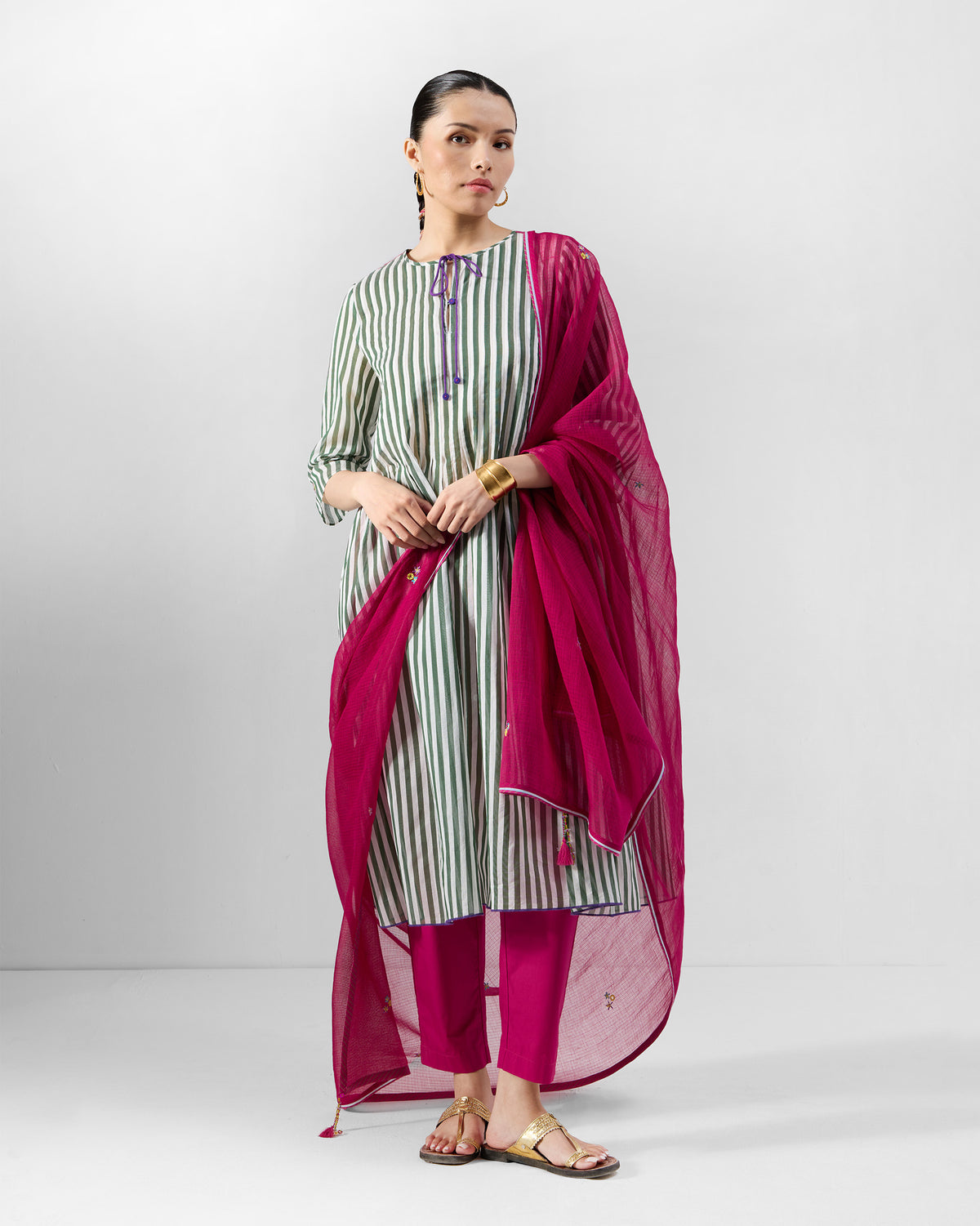 Konark Kurta - Cotton Silk A-Line Fit