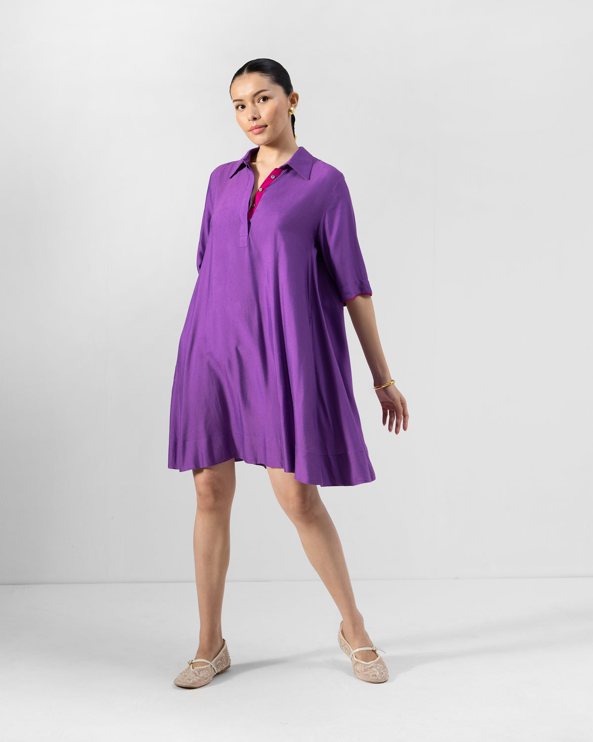 Happy Heart Dress - Silk Blend A-Line Fit