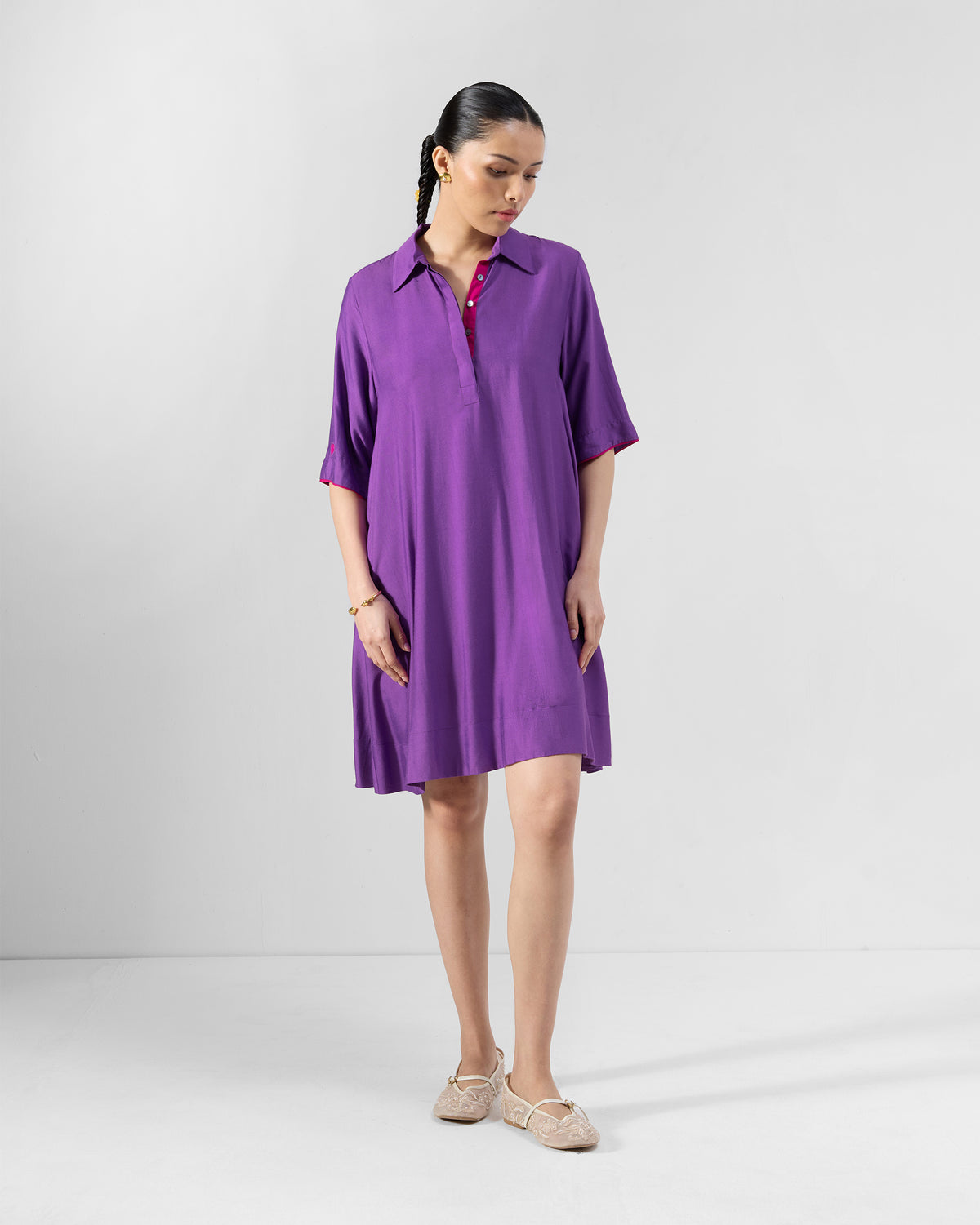 Happy Heart Dress - Silk Blend A-Line Fit